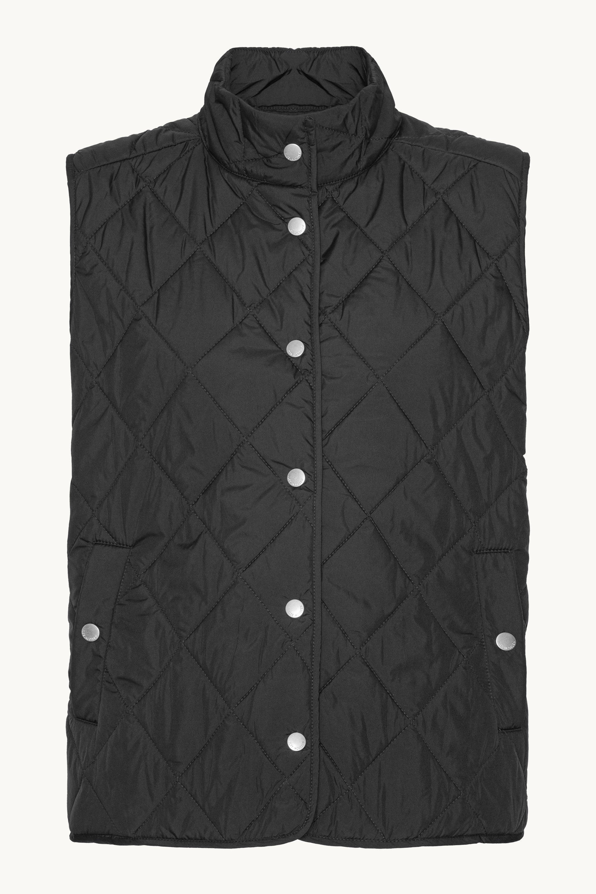Quilted Short Vest - Dark Indigo