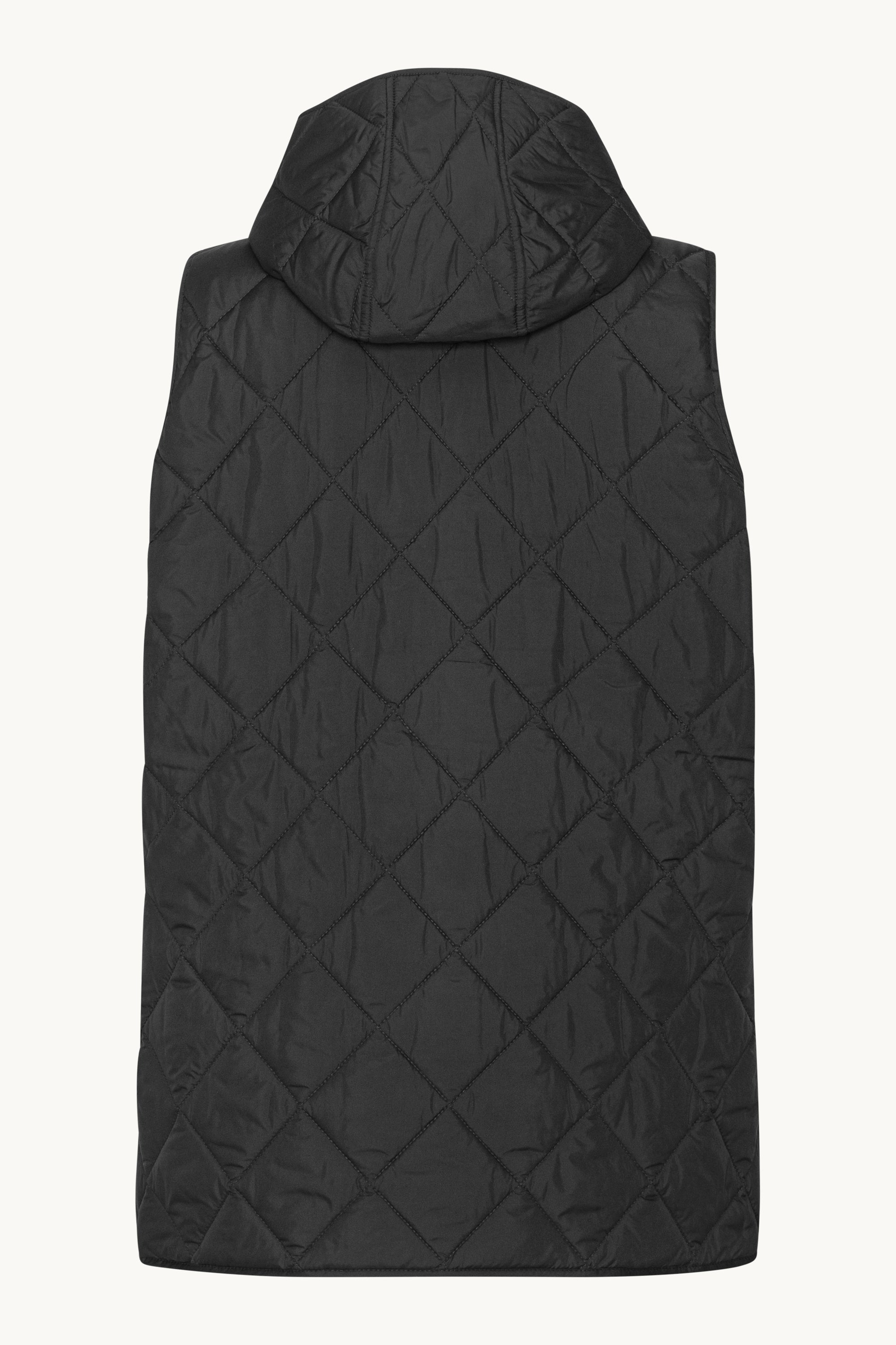 Quilted Long Vest - Dark Indigo