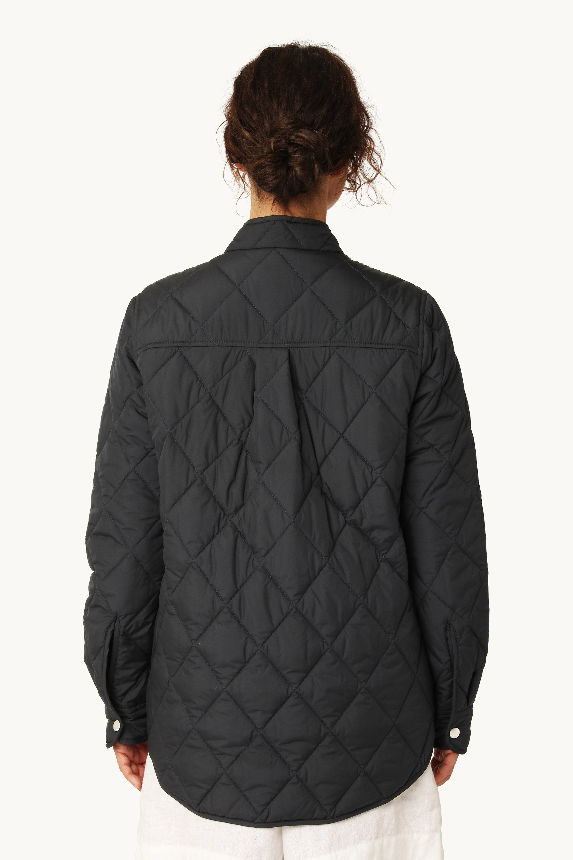 Quilted Shirt Jacket - Dark Indigo