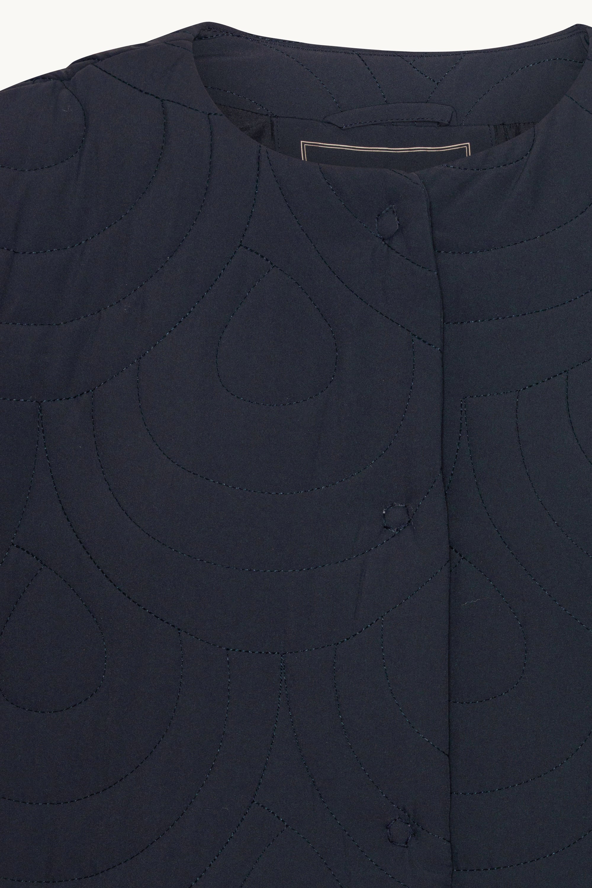Short Quilted Cape - Dark Indigo