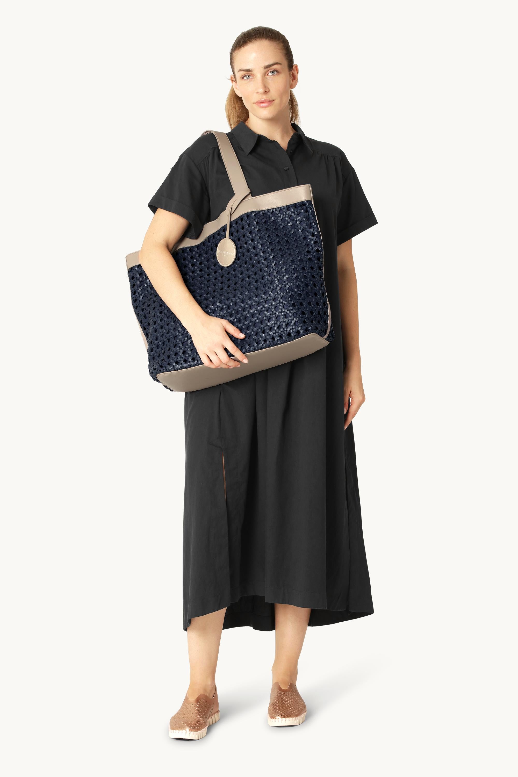 Large Beach Bag - Dark Indigo Sand Pile