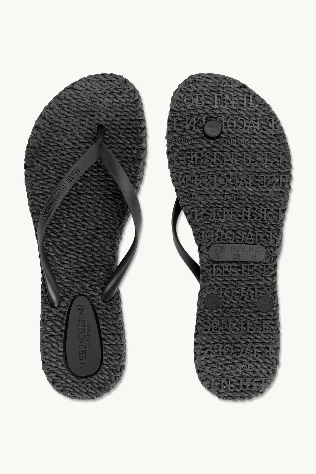 Flip-flops with Logo Straps - Black