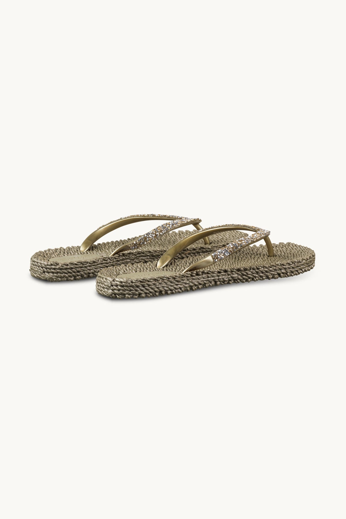 Flip Flops With Rhinestones - Platin