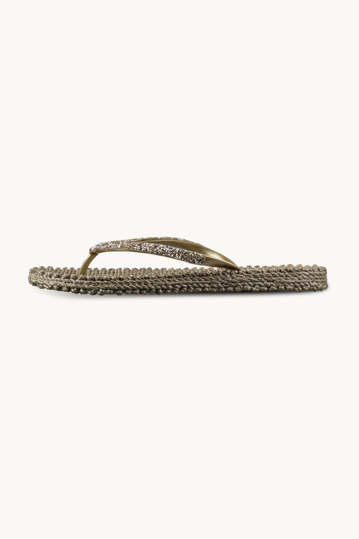 Flip Flops With Rhinestones - Platin