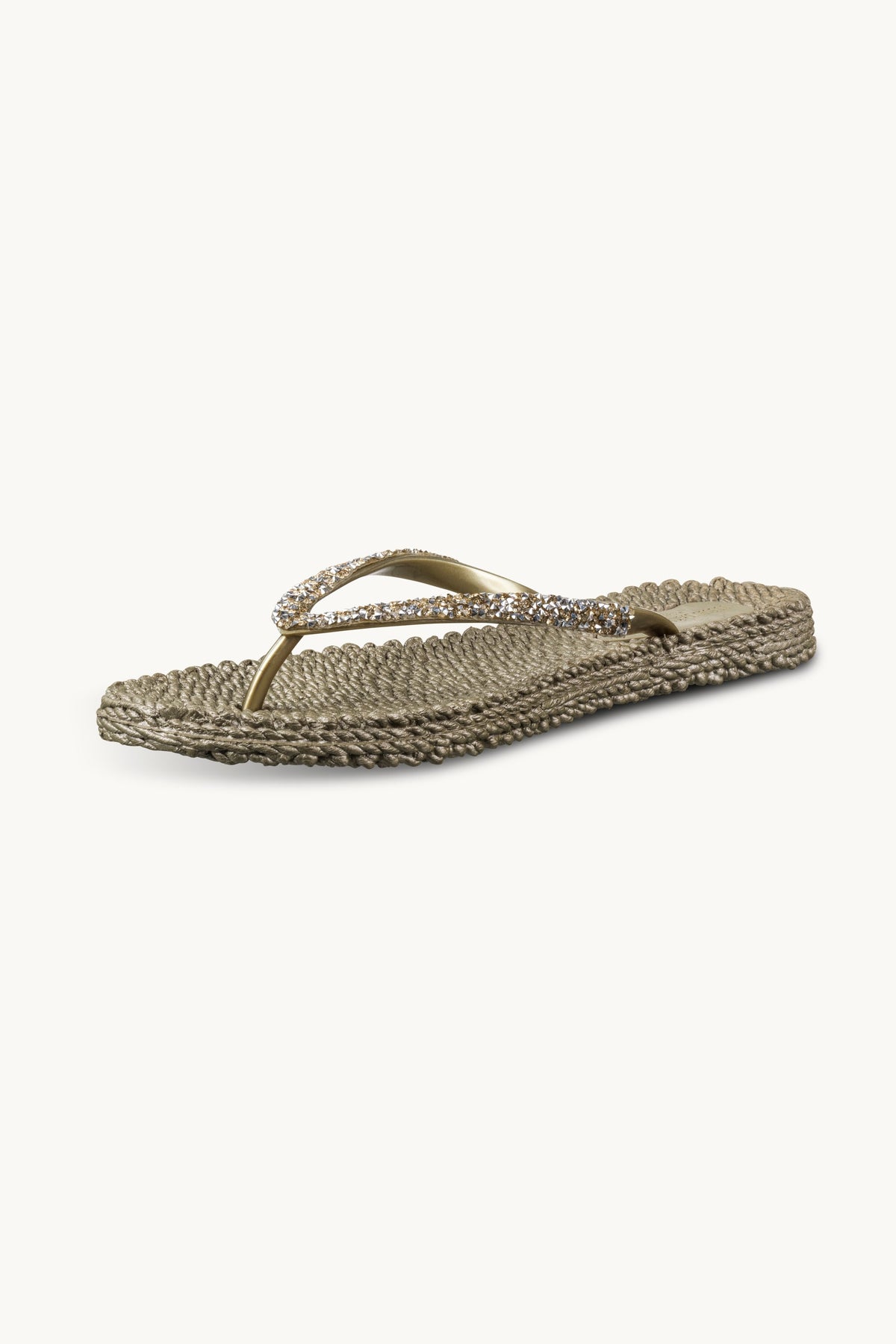 Flip Flops With Rhinestones - Platin
