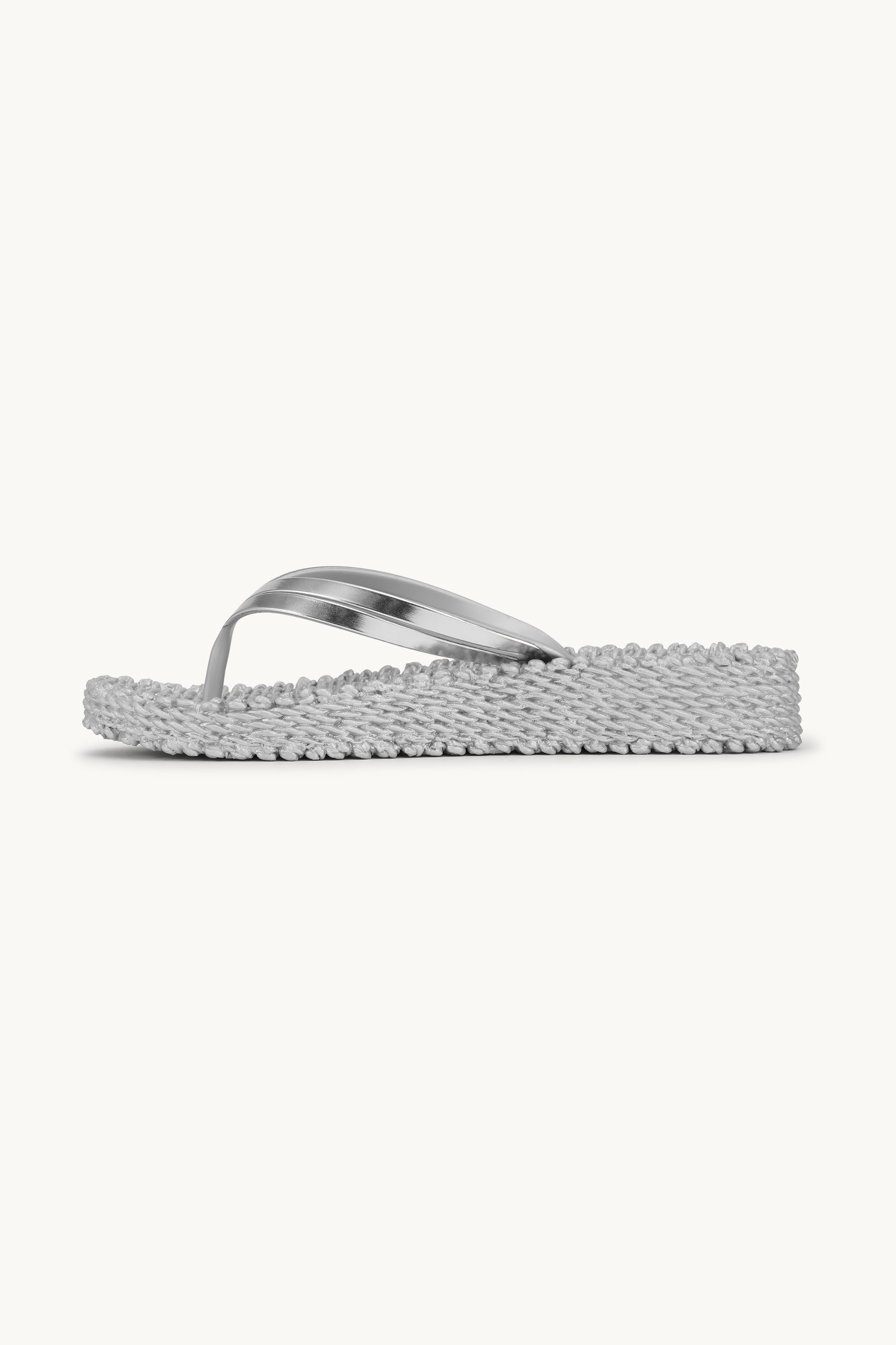 Platform Flip-flops Metallic - Silver