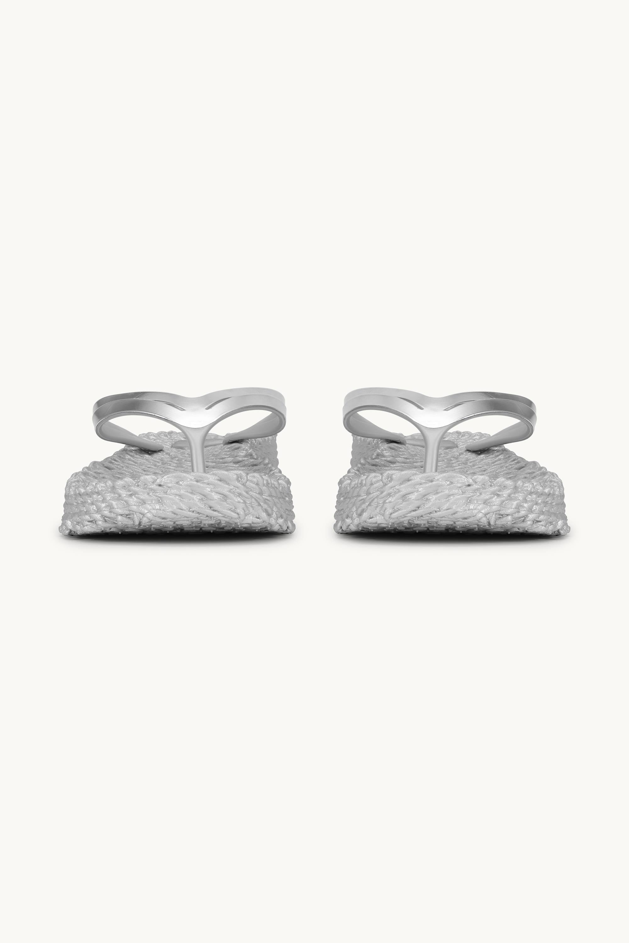 Platform Flip-flops Metallic - Silver