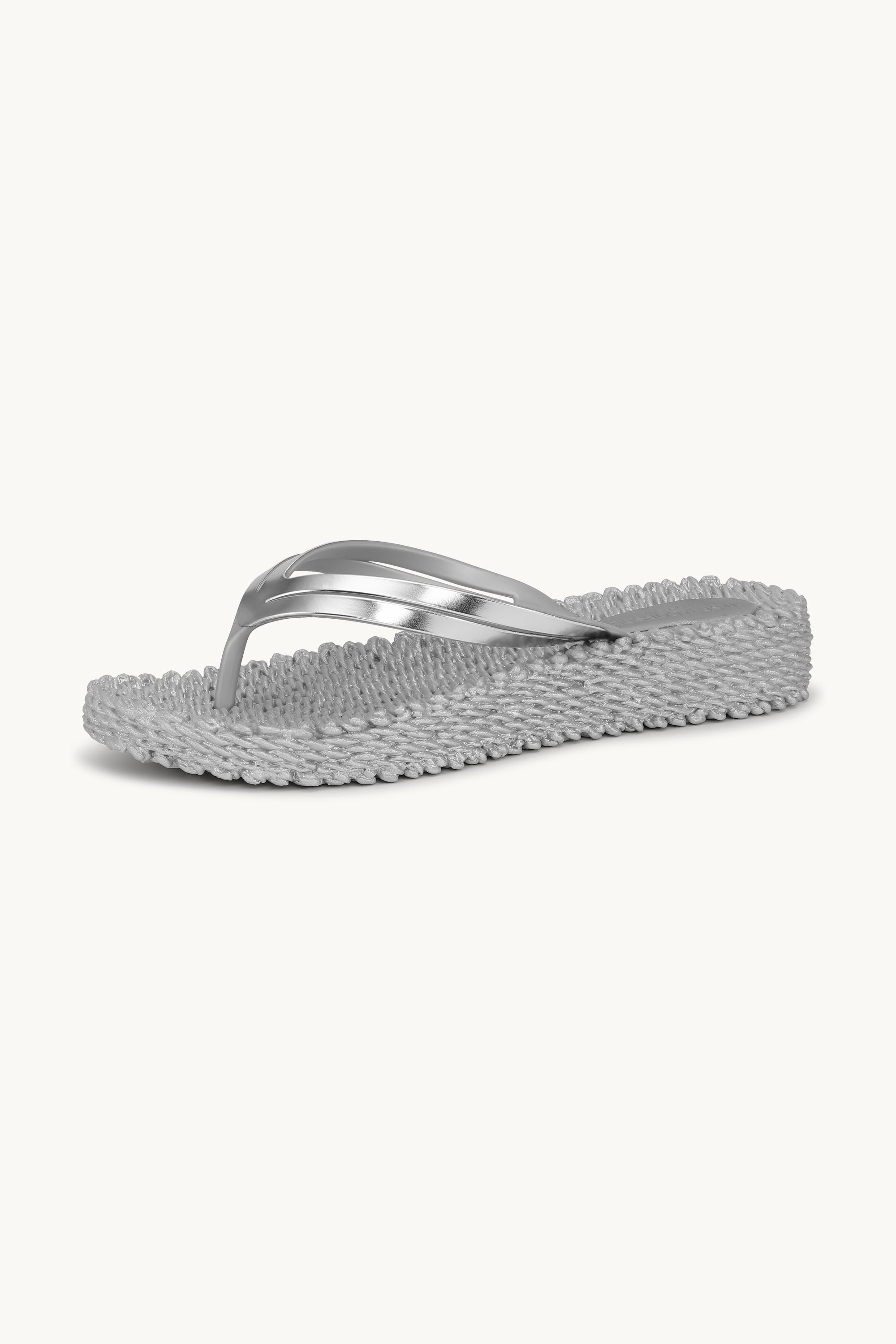 Platform Flip-flops Metallic - Silver