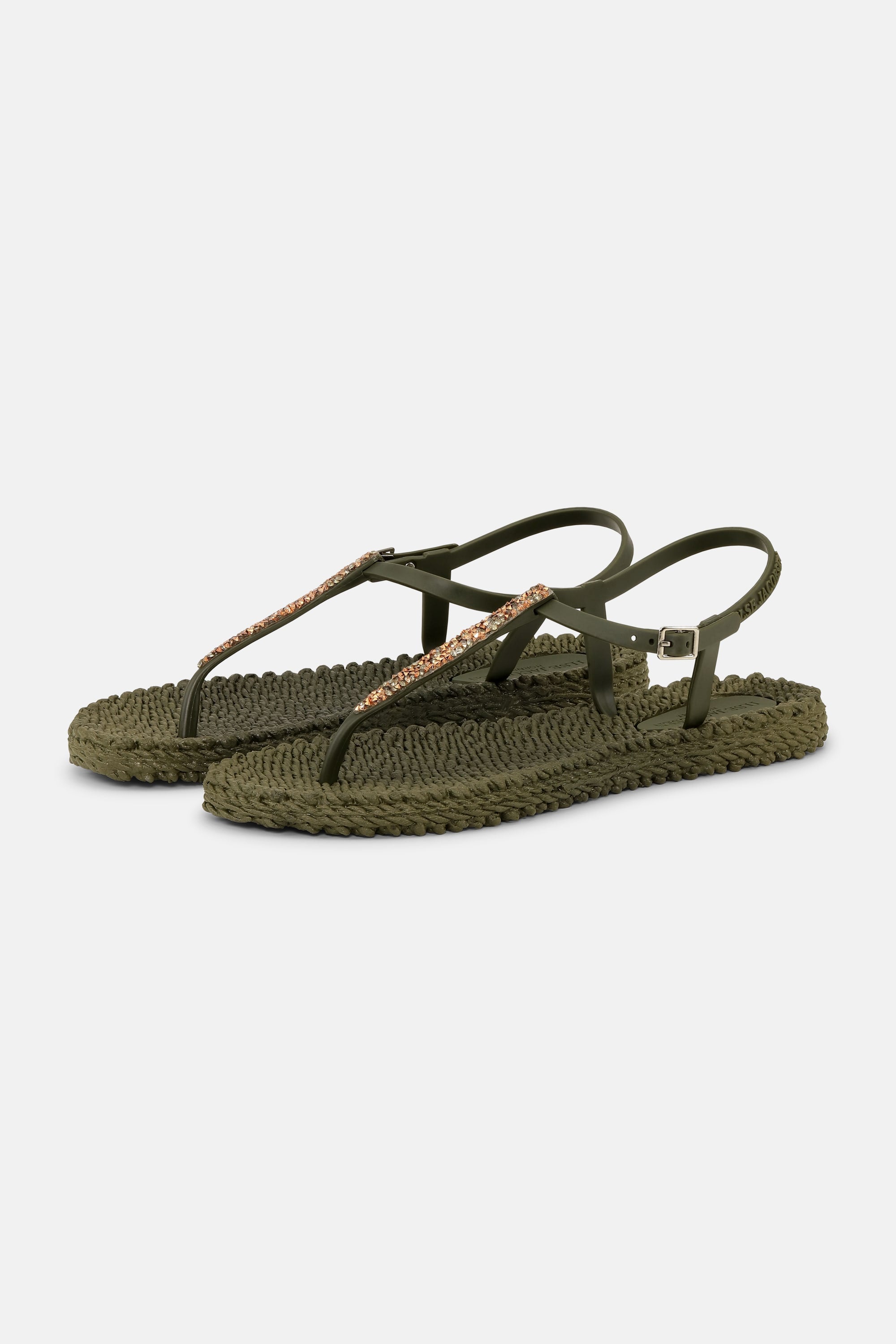 Flip Flops with Rhinestones - Army