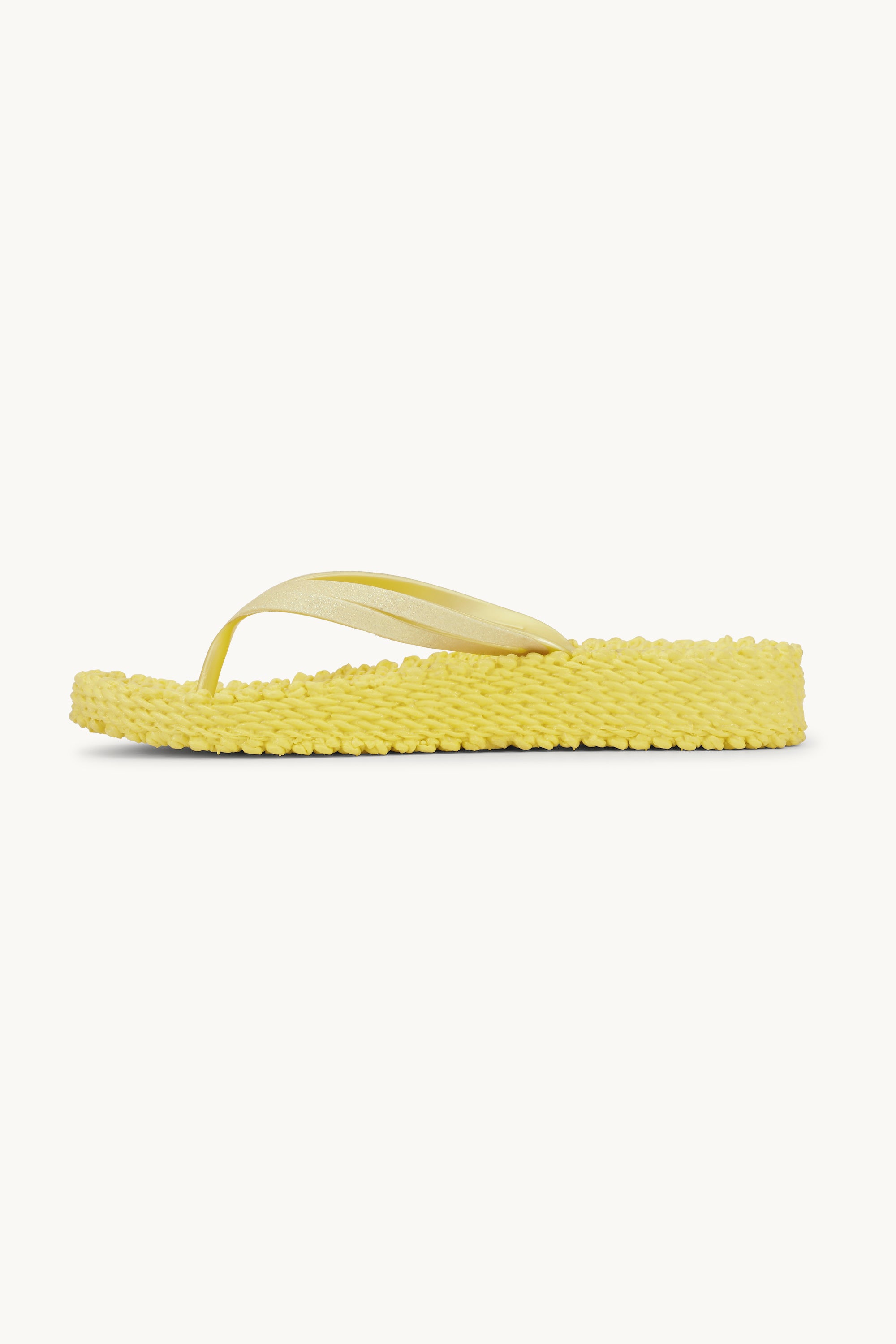 Platform Flip-flops Glitter - Pale Banana