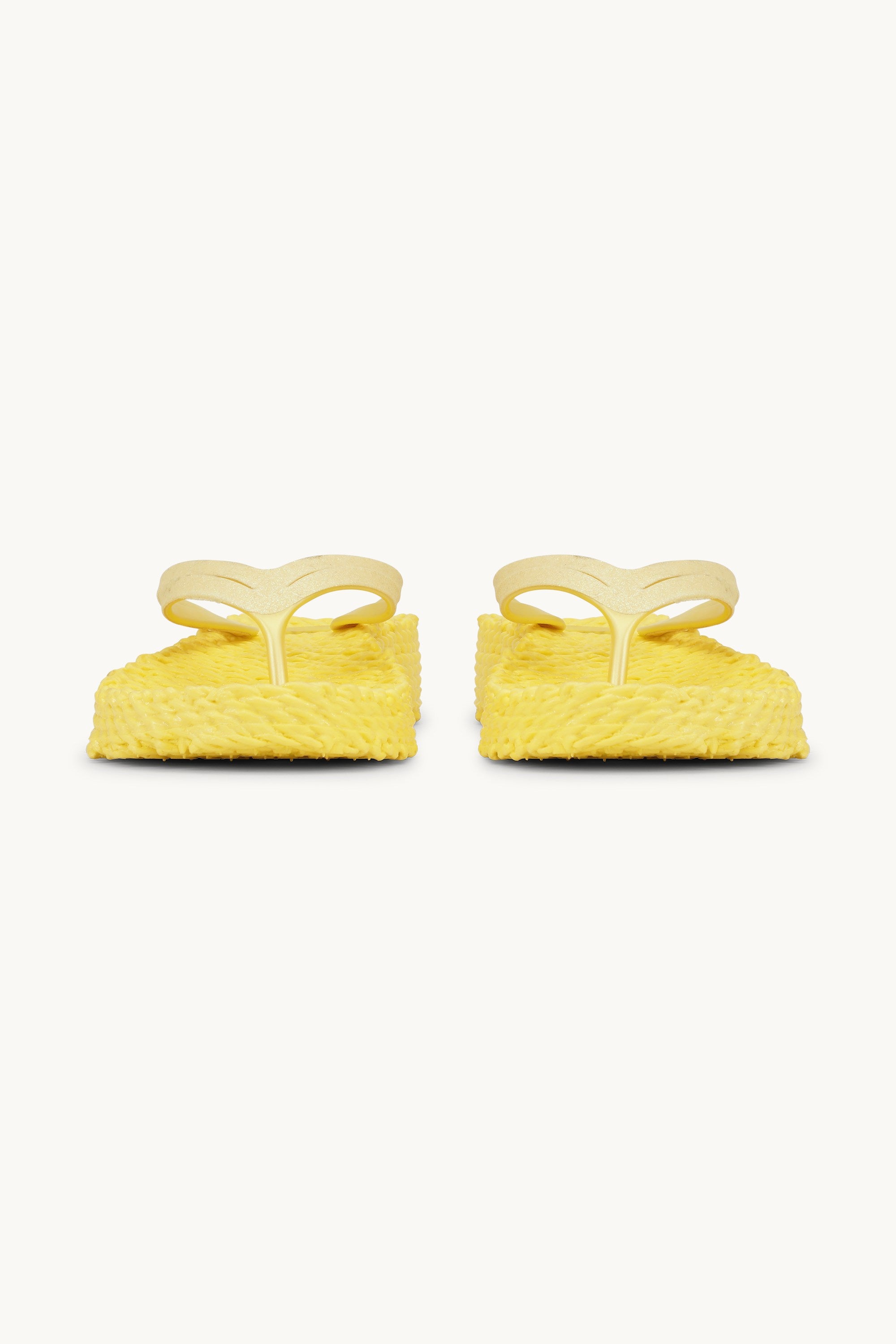 Platform Flip-flops Glitter - Pale Banana