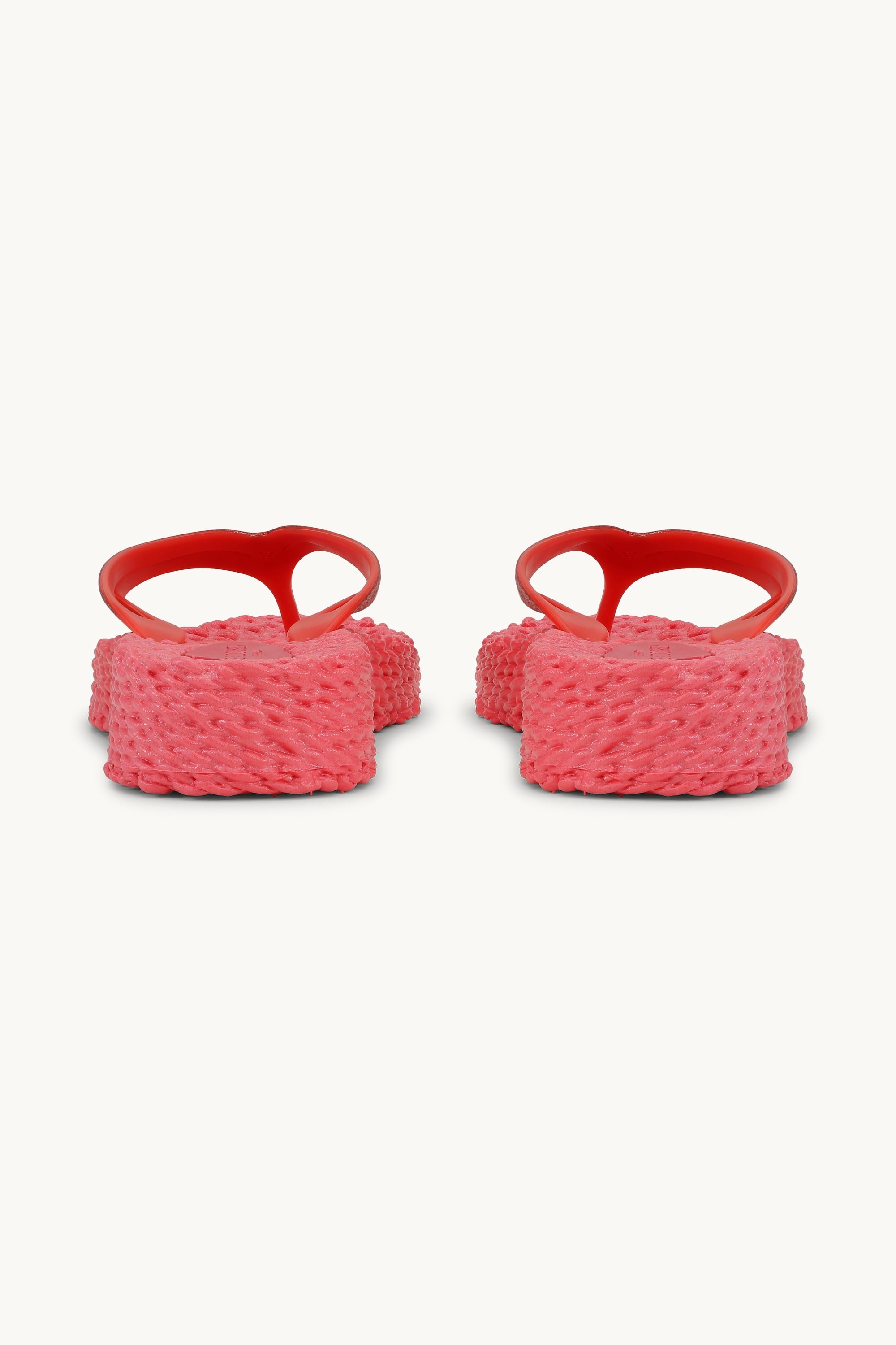 Platform Flip-flops Glitter - Raspberry