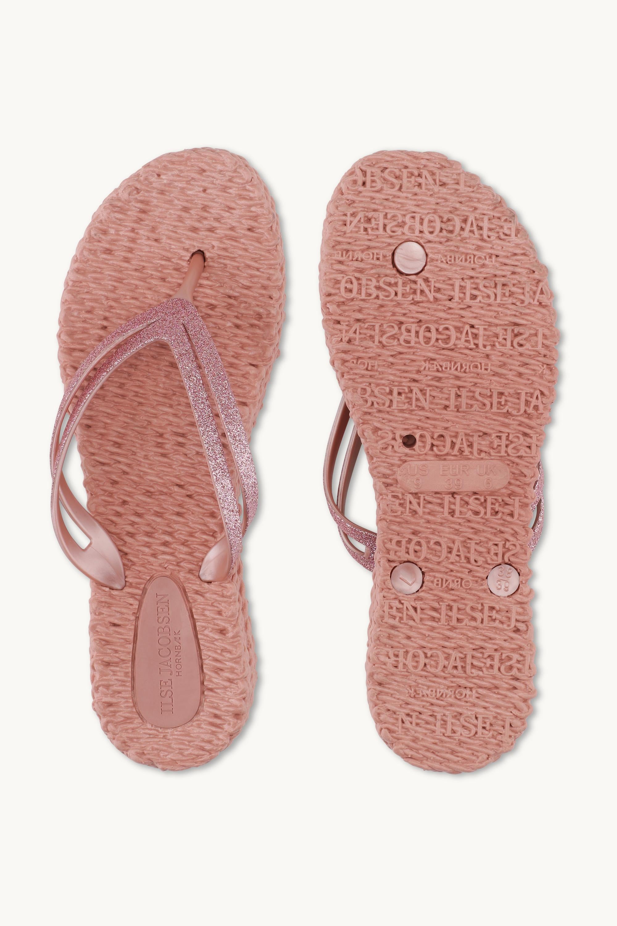Platform Flip-flops Glitter - Misty Rose