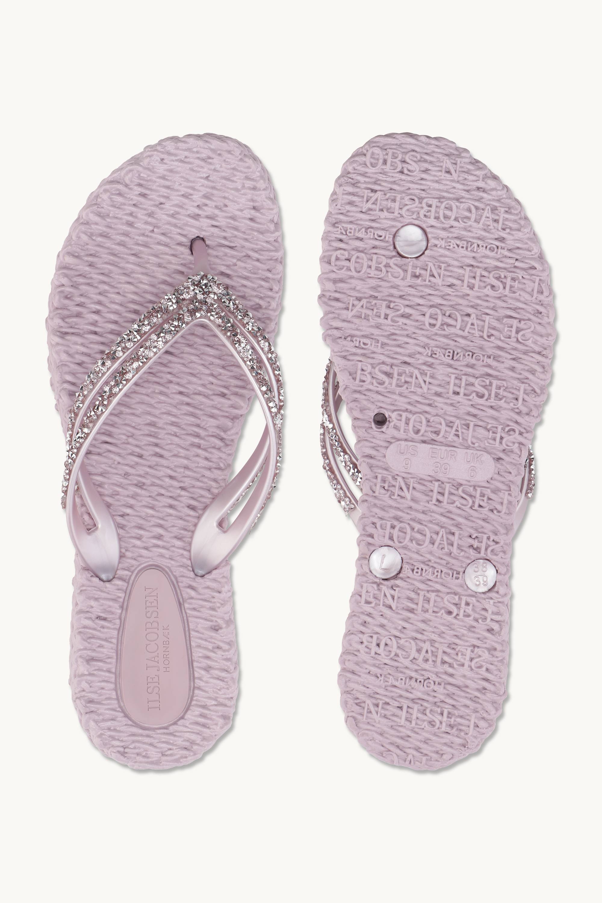 Platform Flip-flops Glitter Stones - Mauve Shadows
