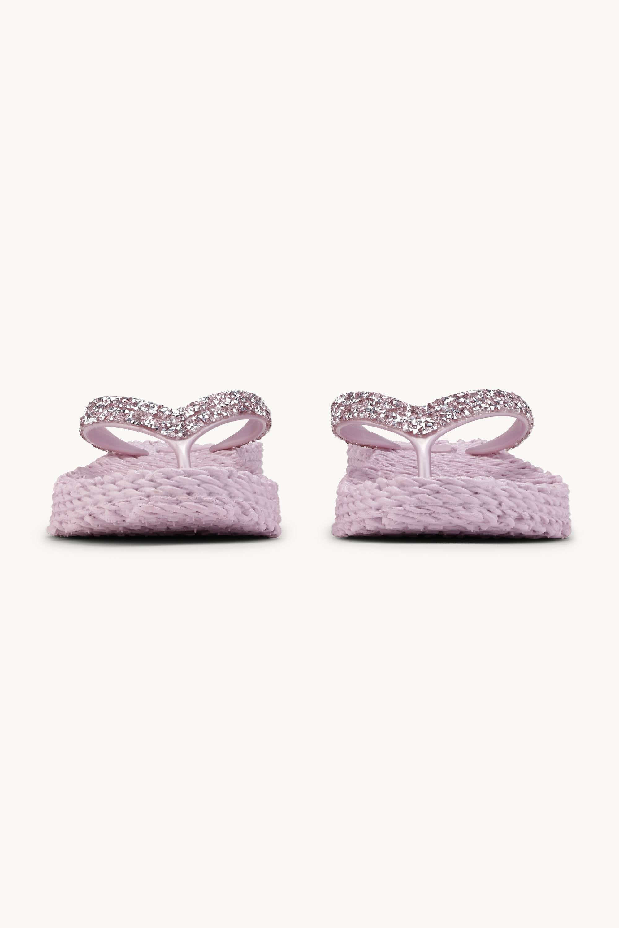Platform Flip-flops Glitter Stones - Mauve Shadows