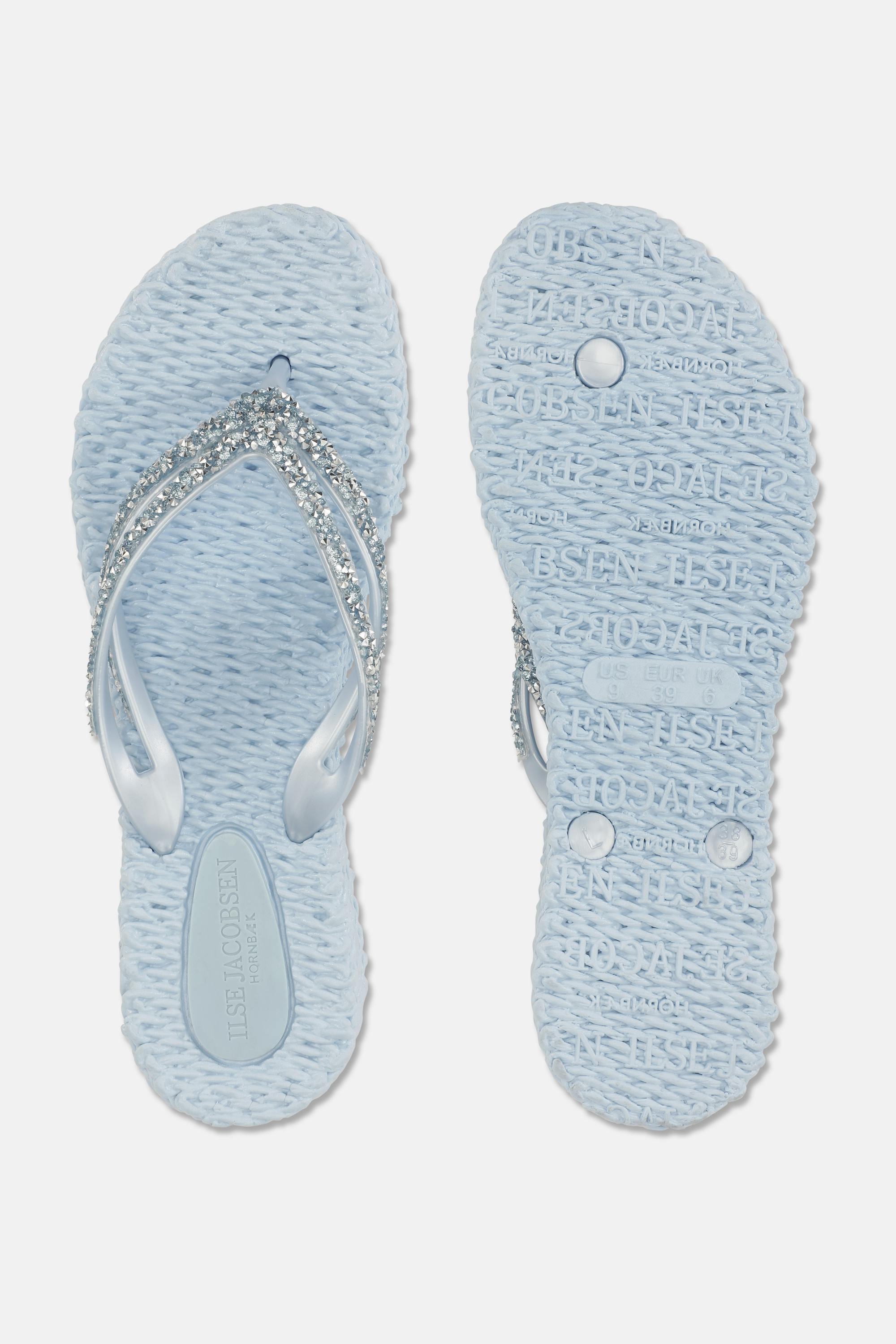 Platform Flip-flops Glitter Stones - Blue Bell