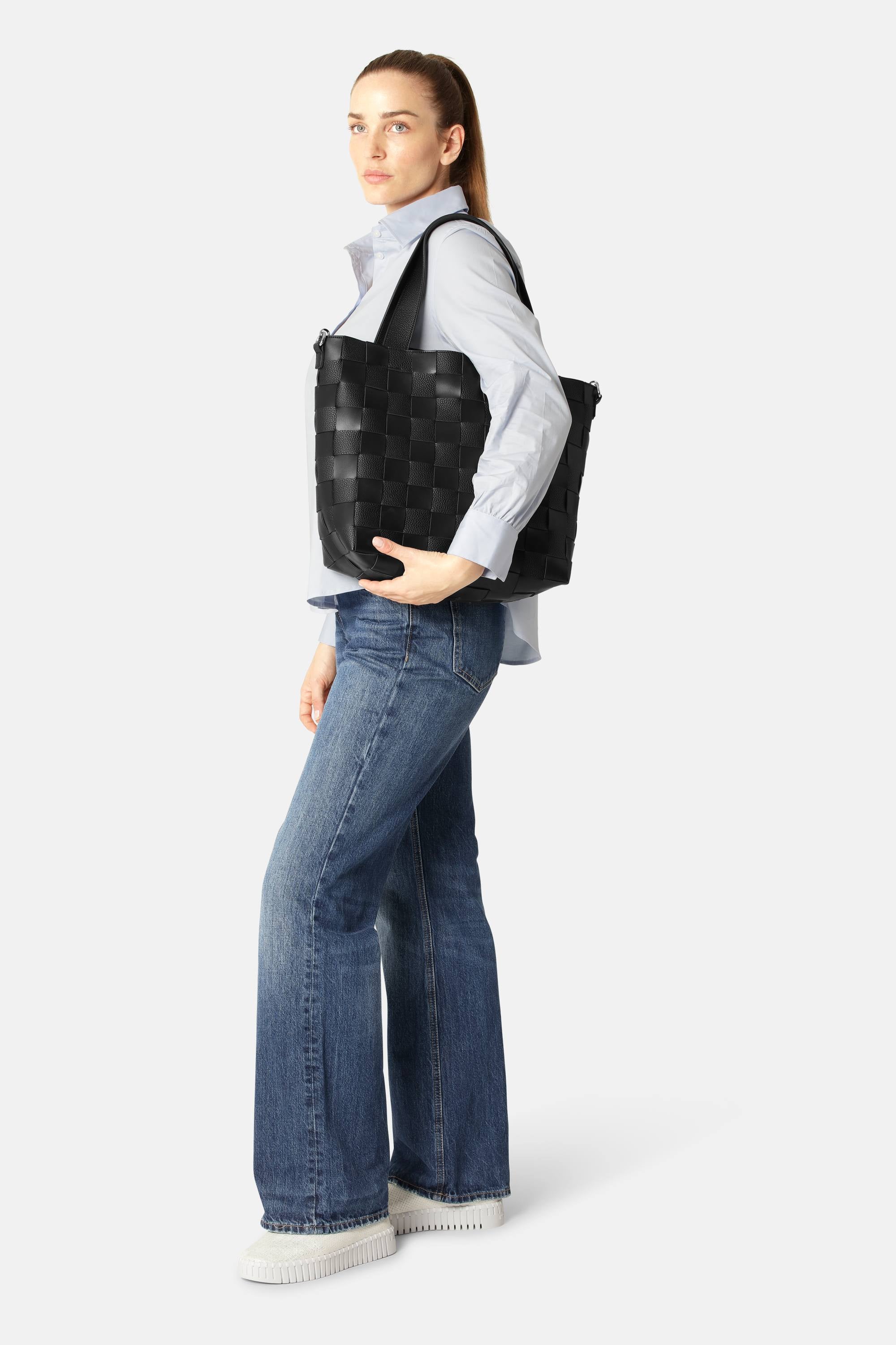 Crossbody Shopper Bag - Black