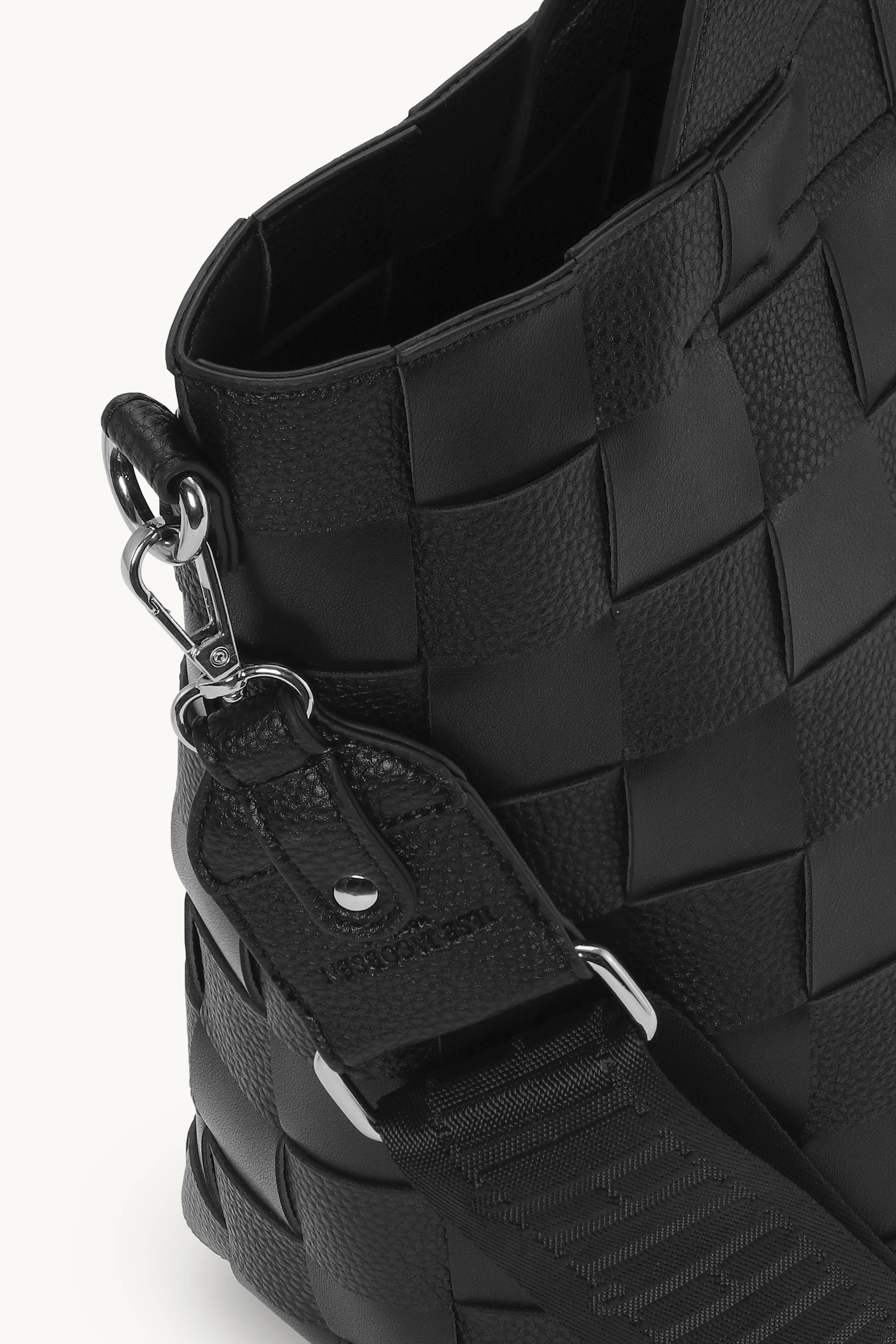 Braided Cross-Body Shopper - Black