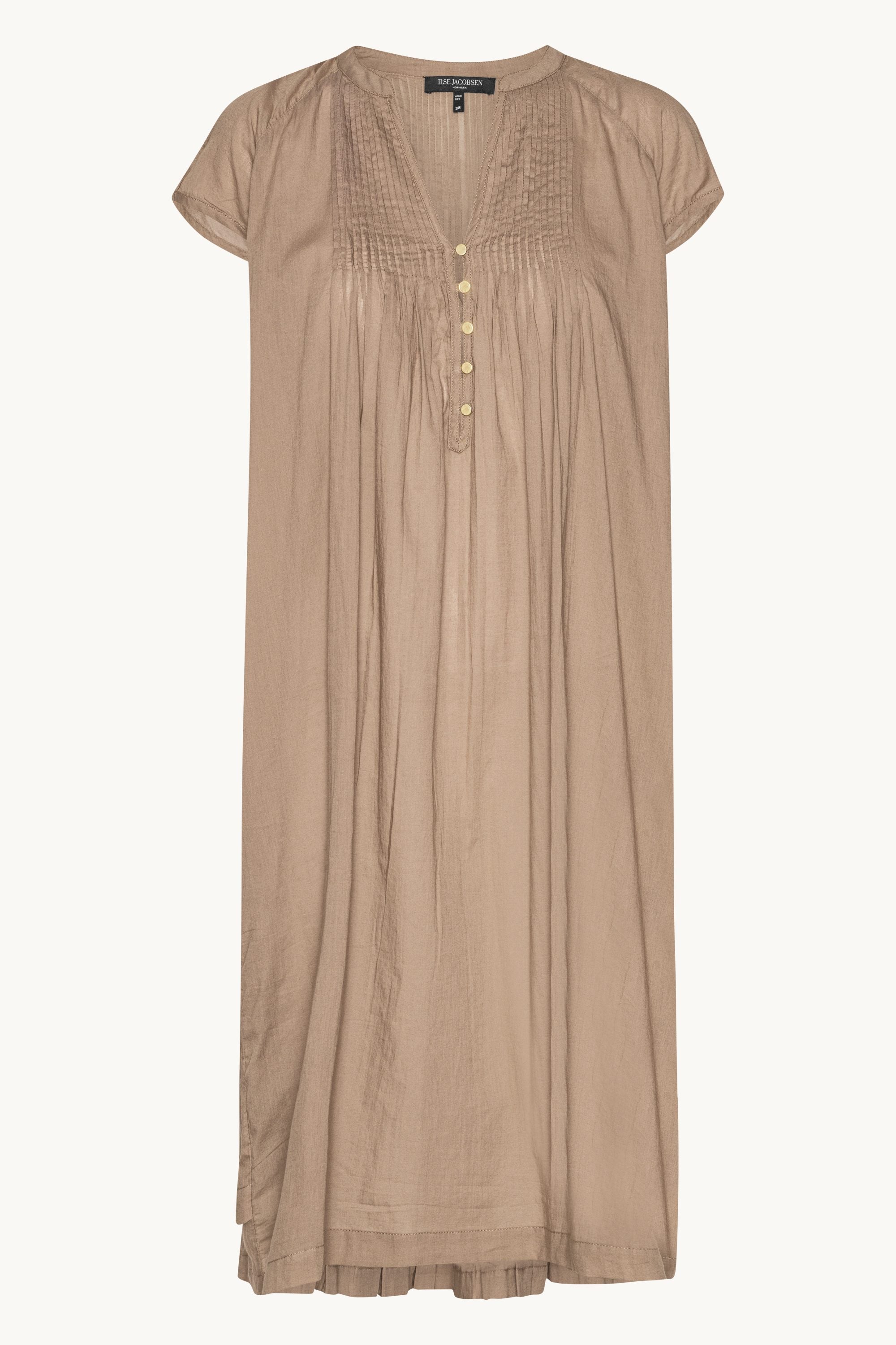 Short Sleeve Long Dress - Greige