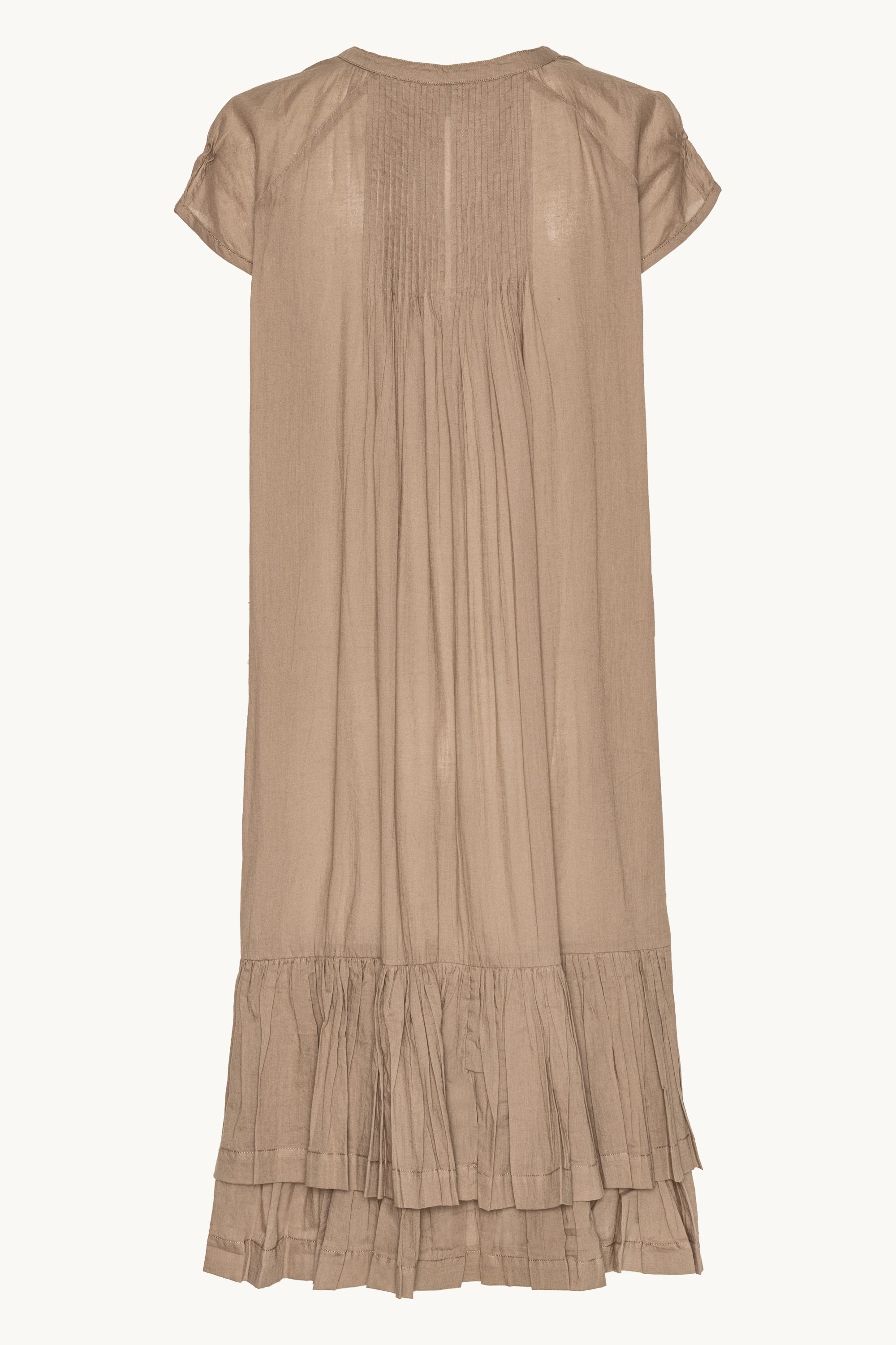 Short Sleeve Long Dress - Greige