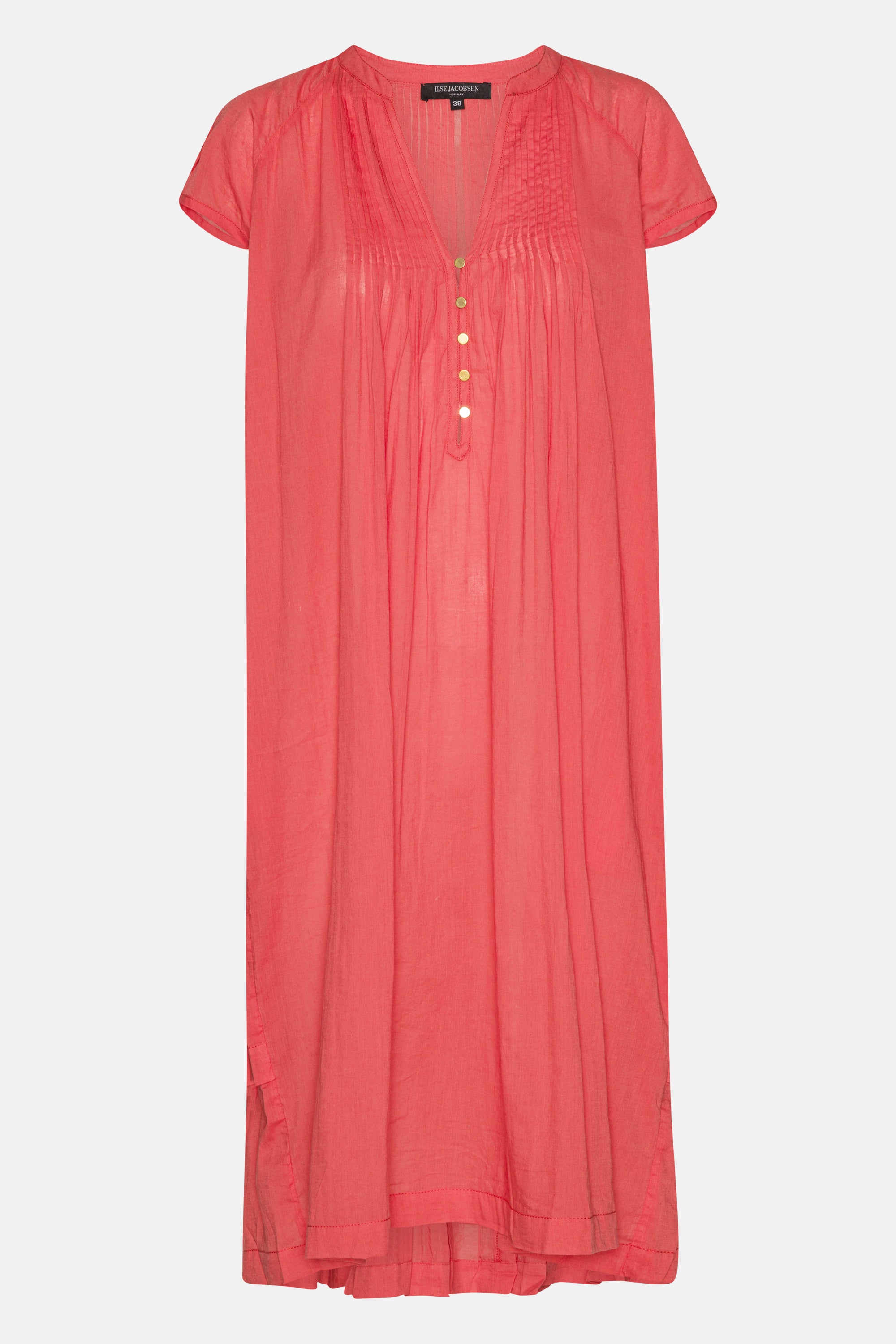 Short Sleeve Long Dress - Spiced Coral