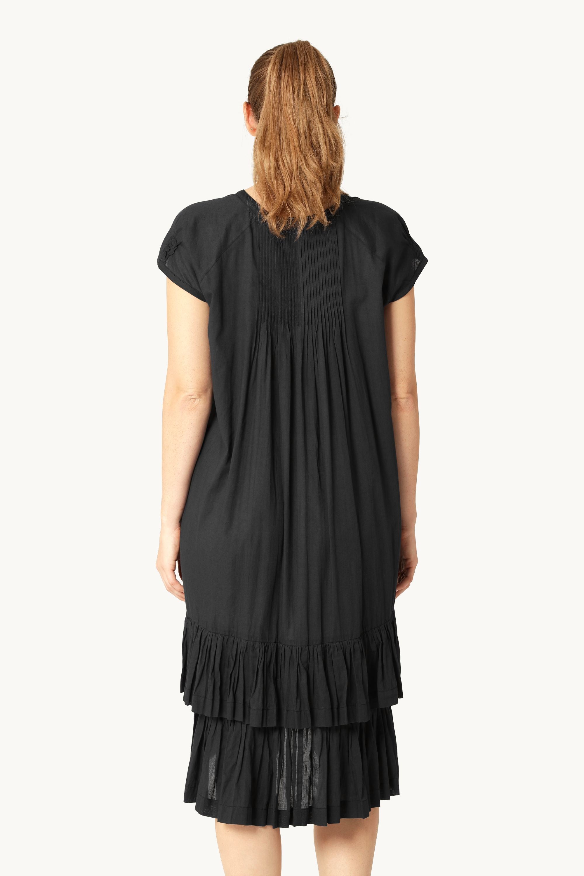 Short Sleeve Long Dress - Dark Indigo