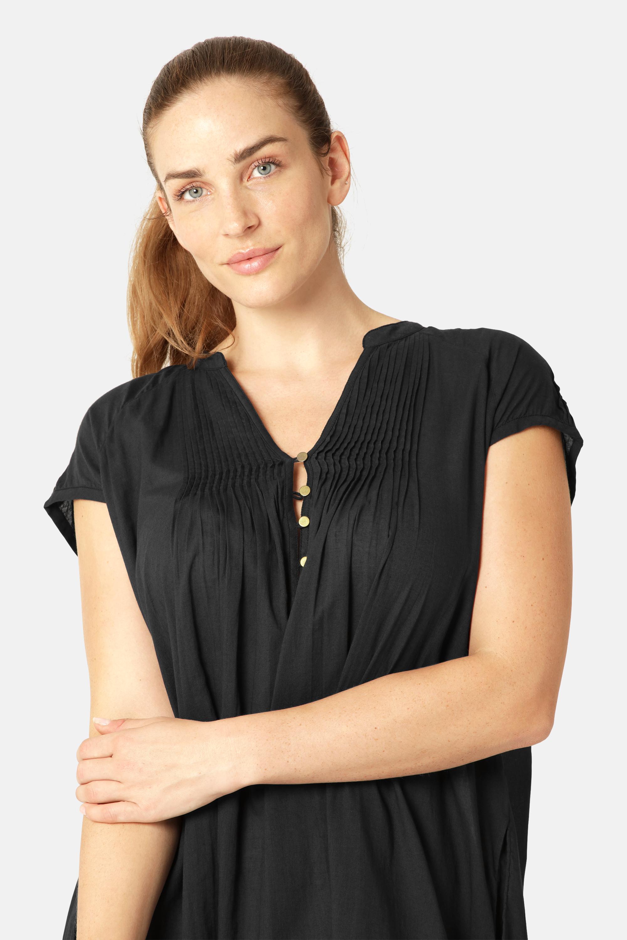 Short Sleeve Long Dress - Dark Indigo