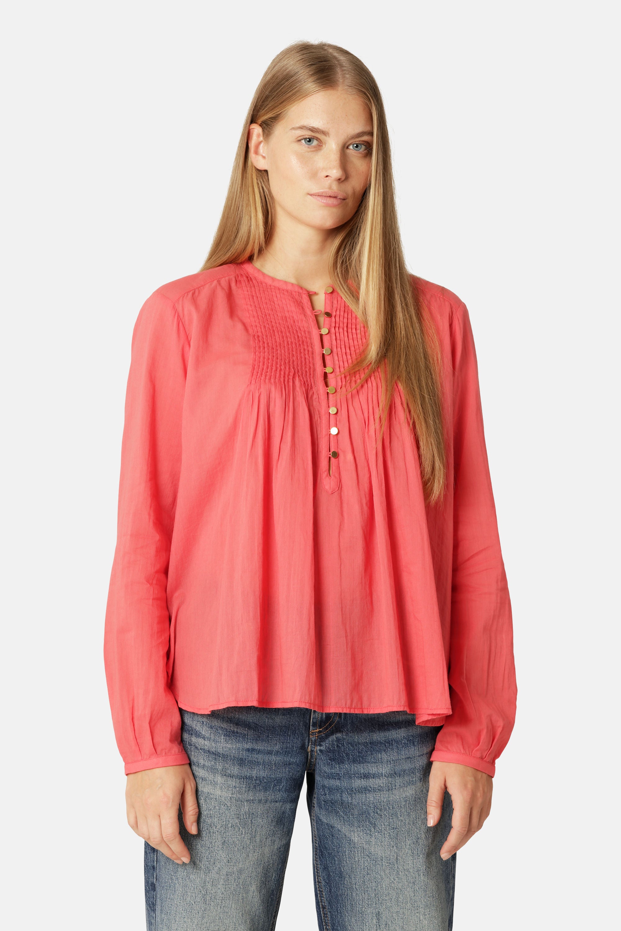 Long Sleeved Shirt - Spiced Coral