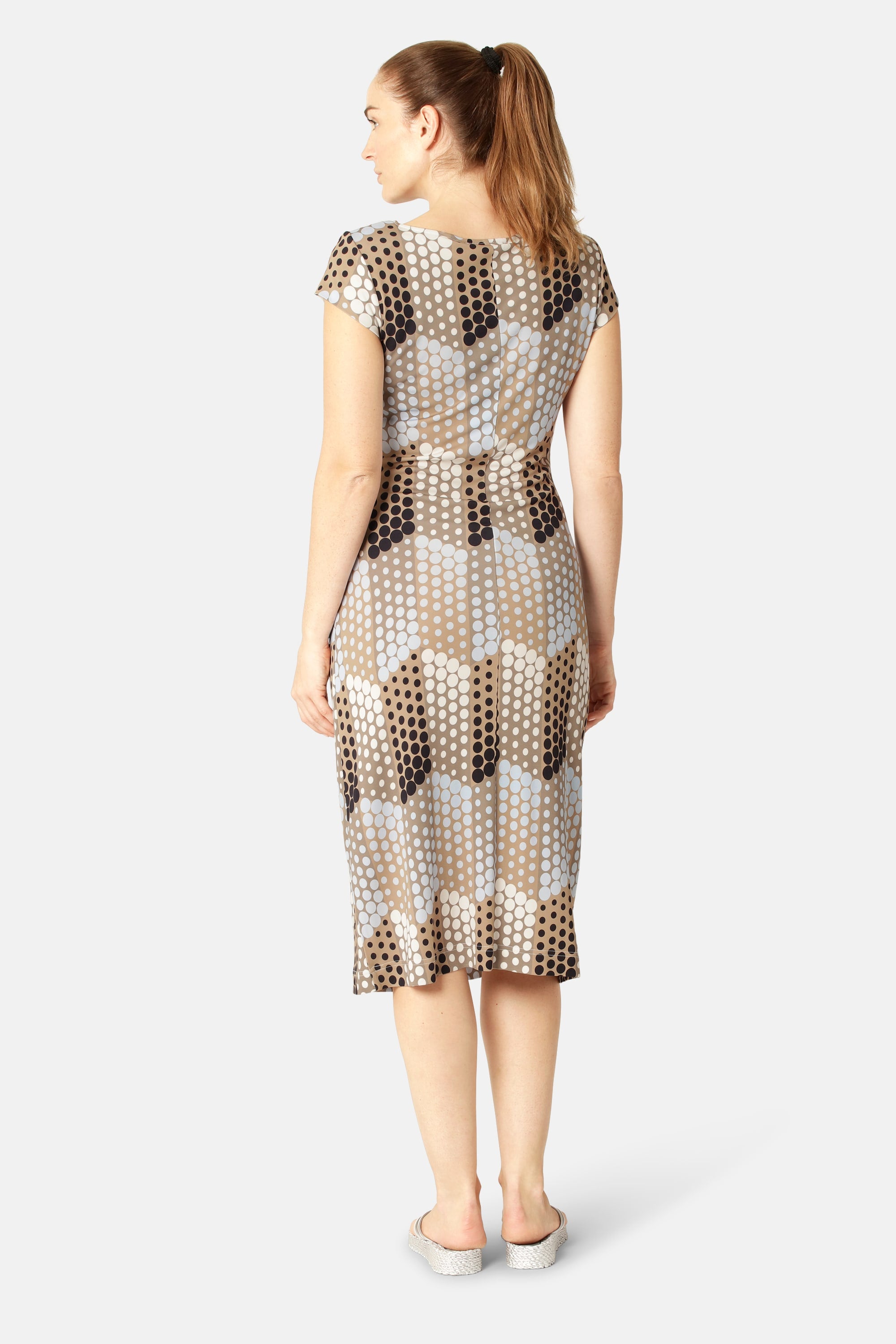 Medi Dress Twist - Blue Grafic Dot