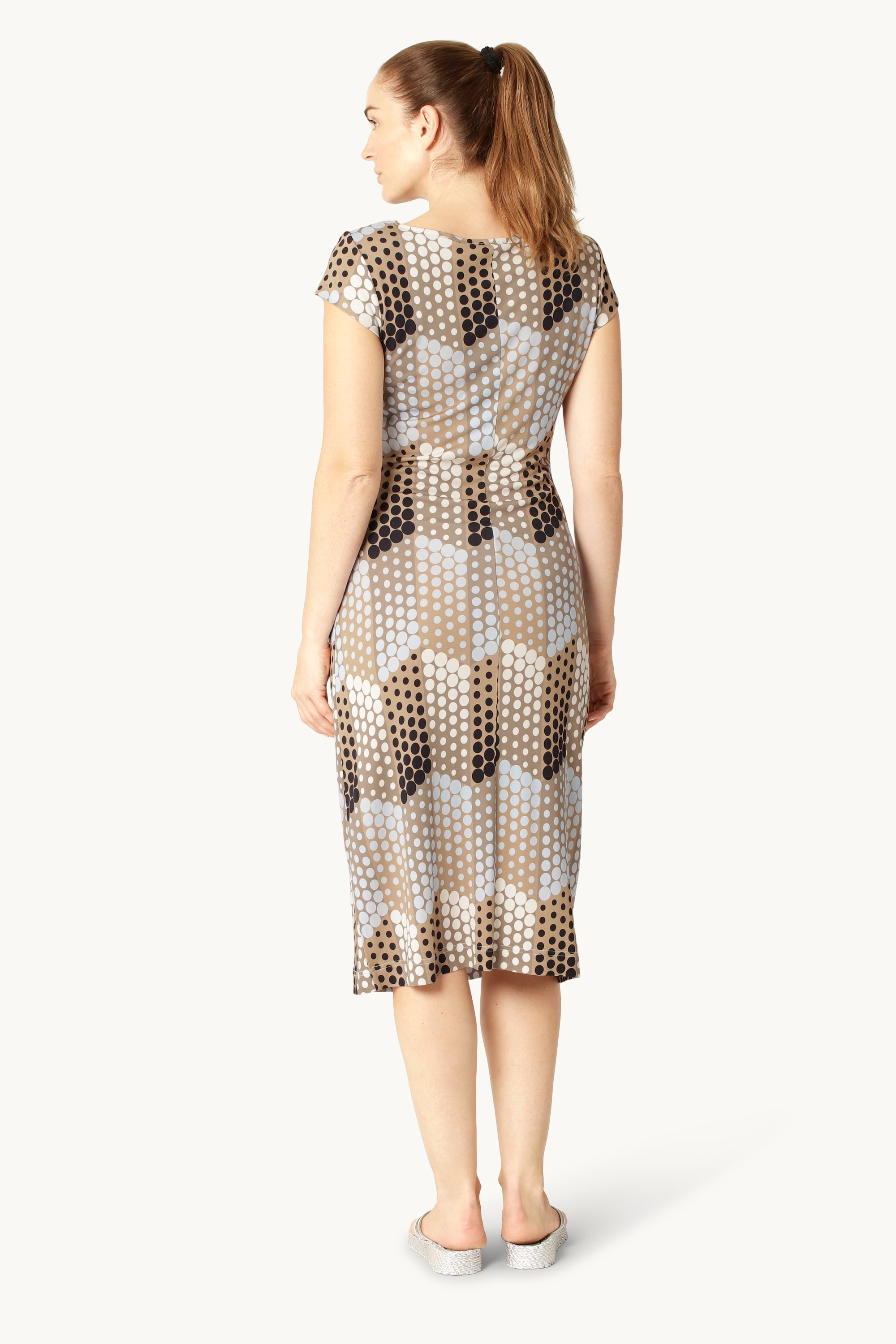 Medi Dress Twist - Blue Grafic Dot