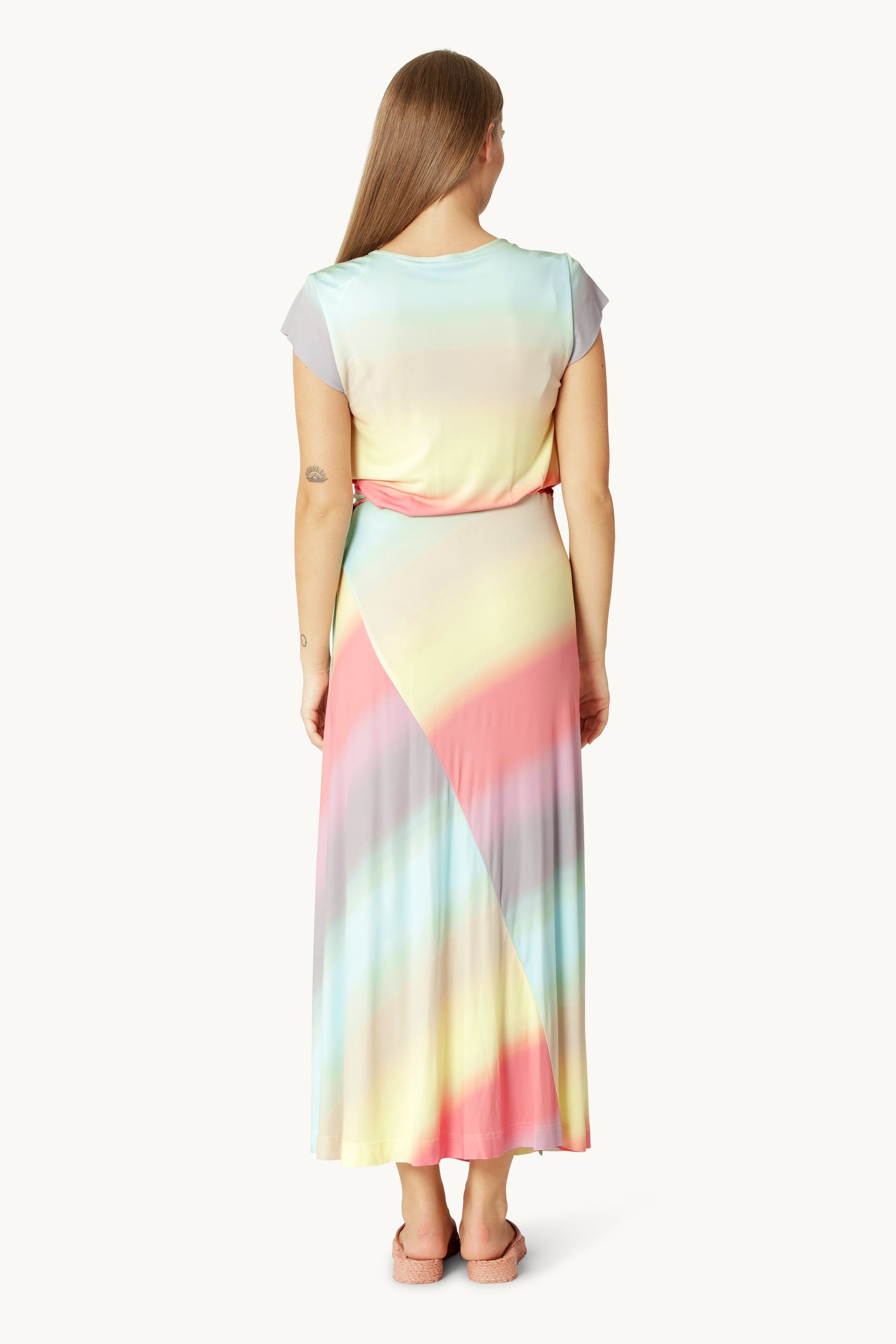 Long Wrapdress - Faded Sunset