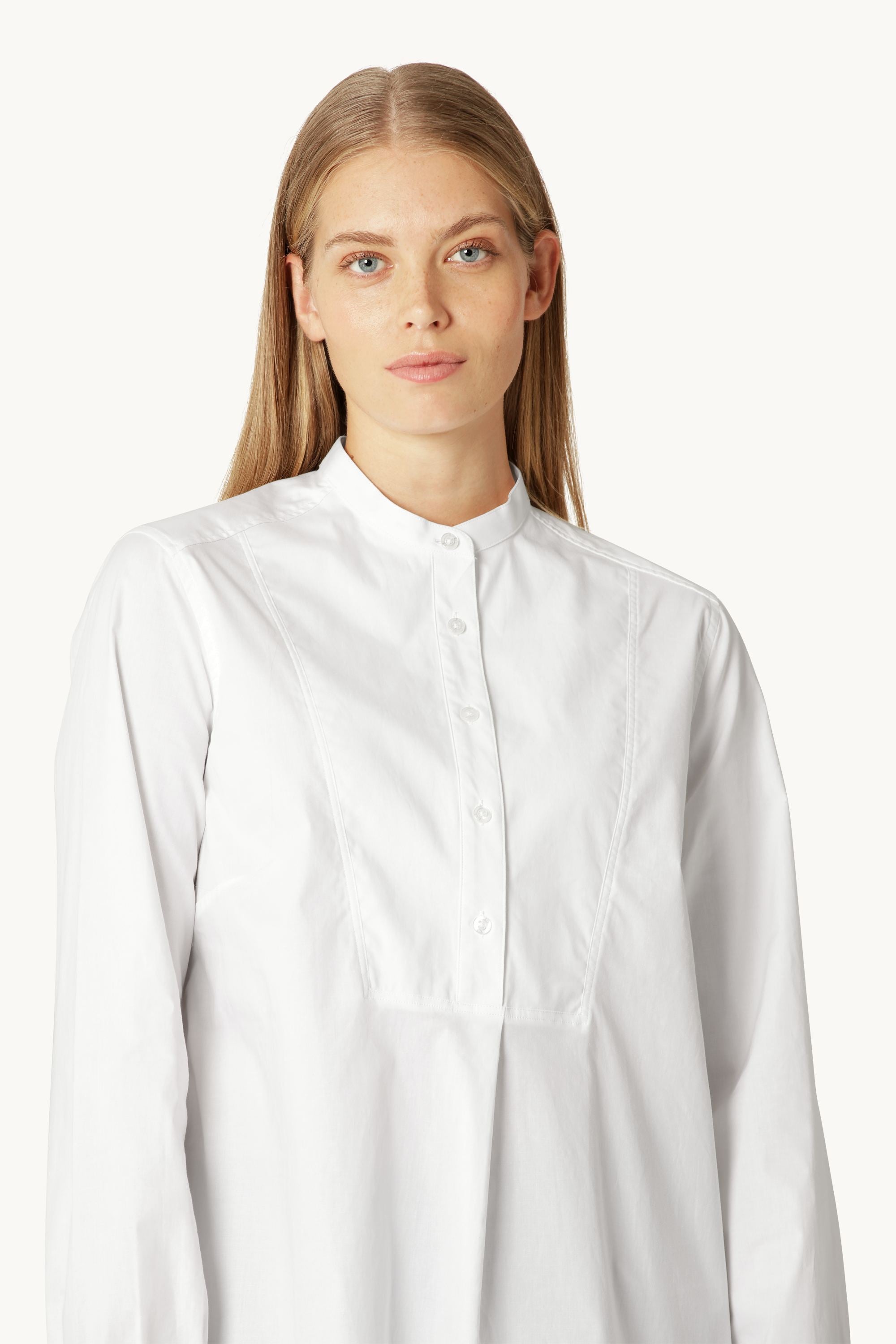 Classic Shirt Long Back - White
