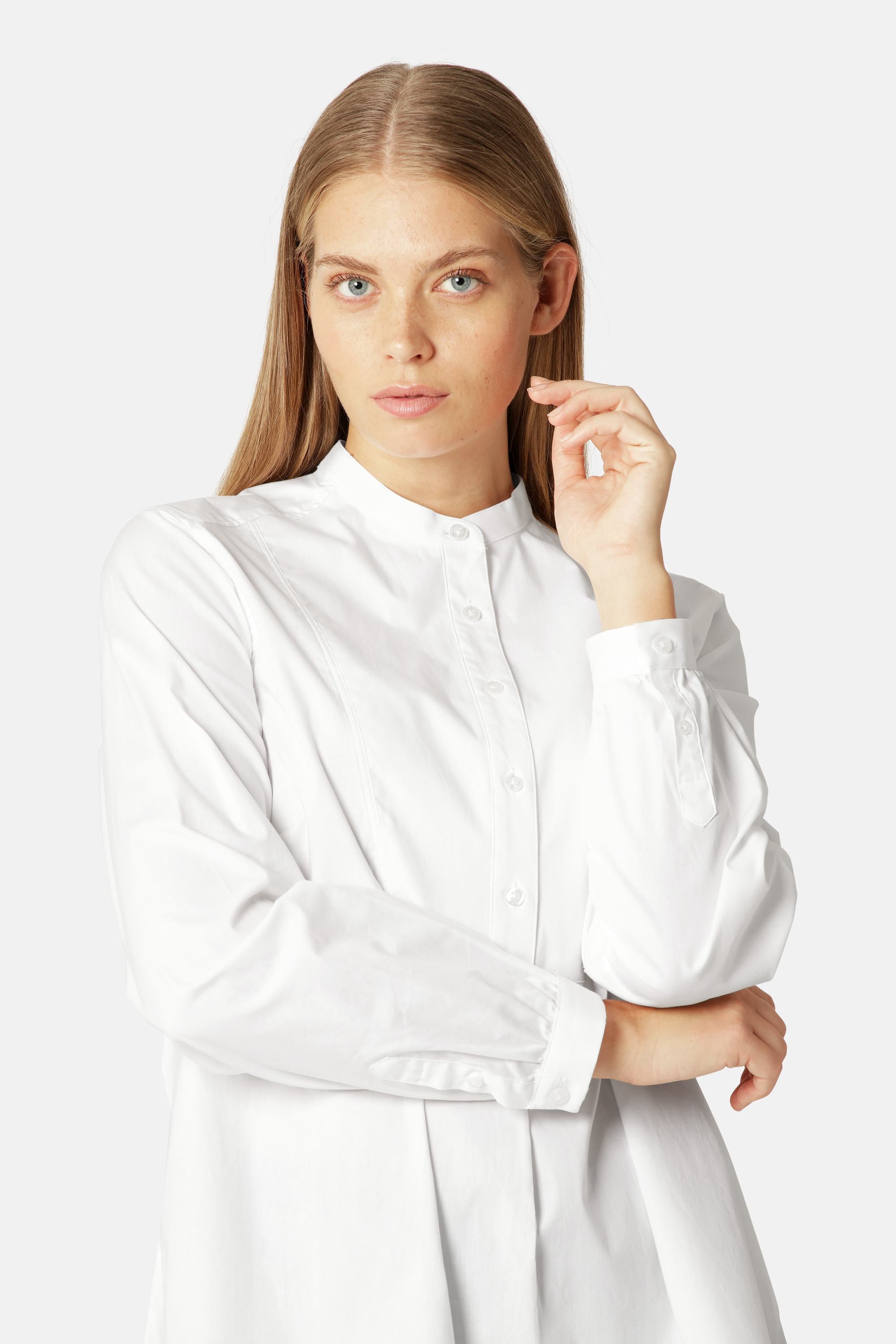 Classic Shirt Long Back - White
