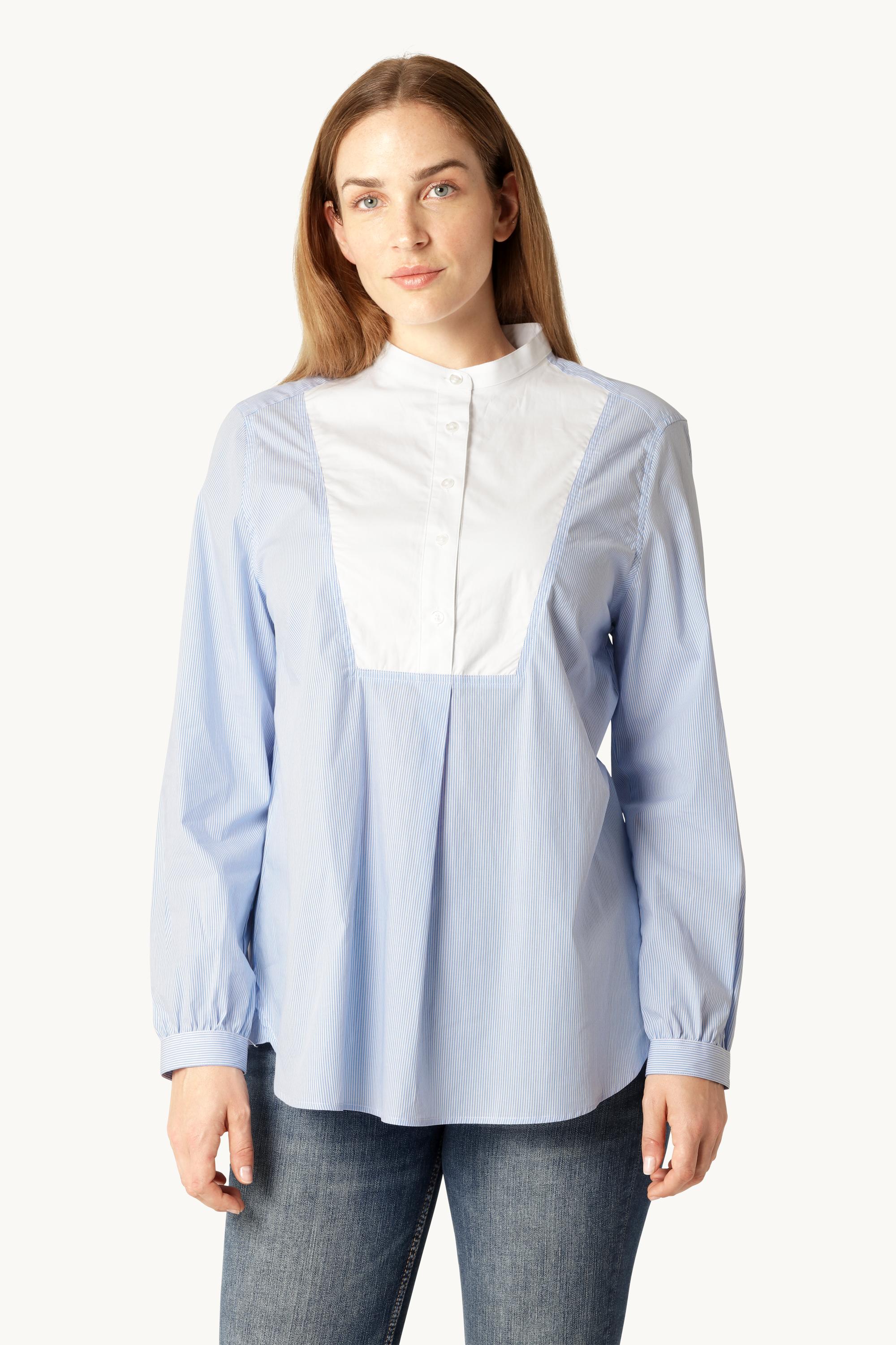Classic Shirt Long Back Stripes - Heather