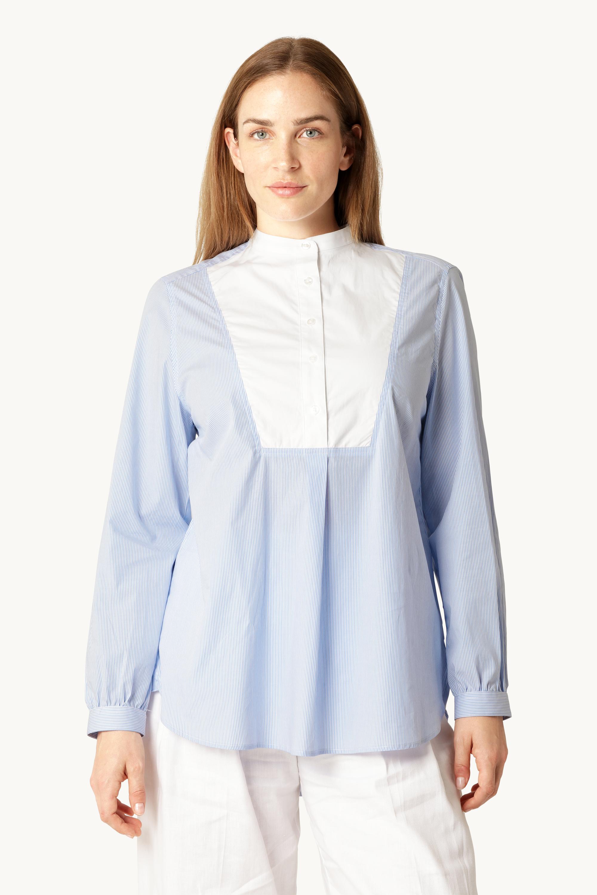Classic Shirt Long Back Stripes - Heather