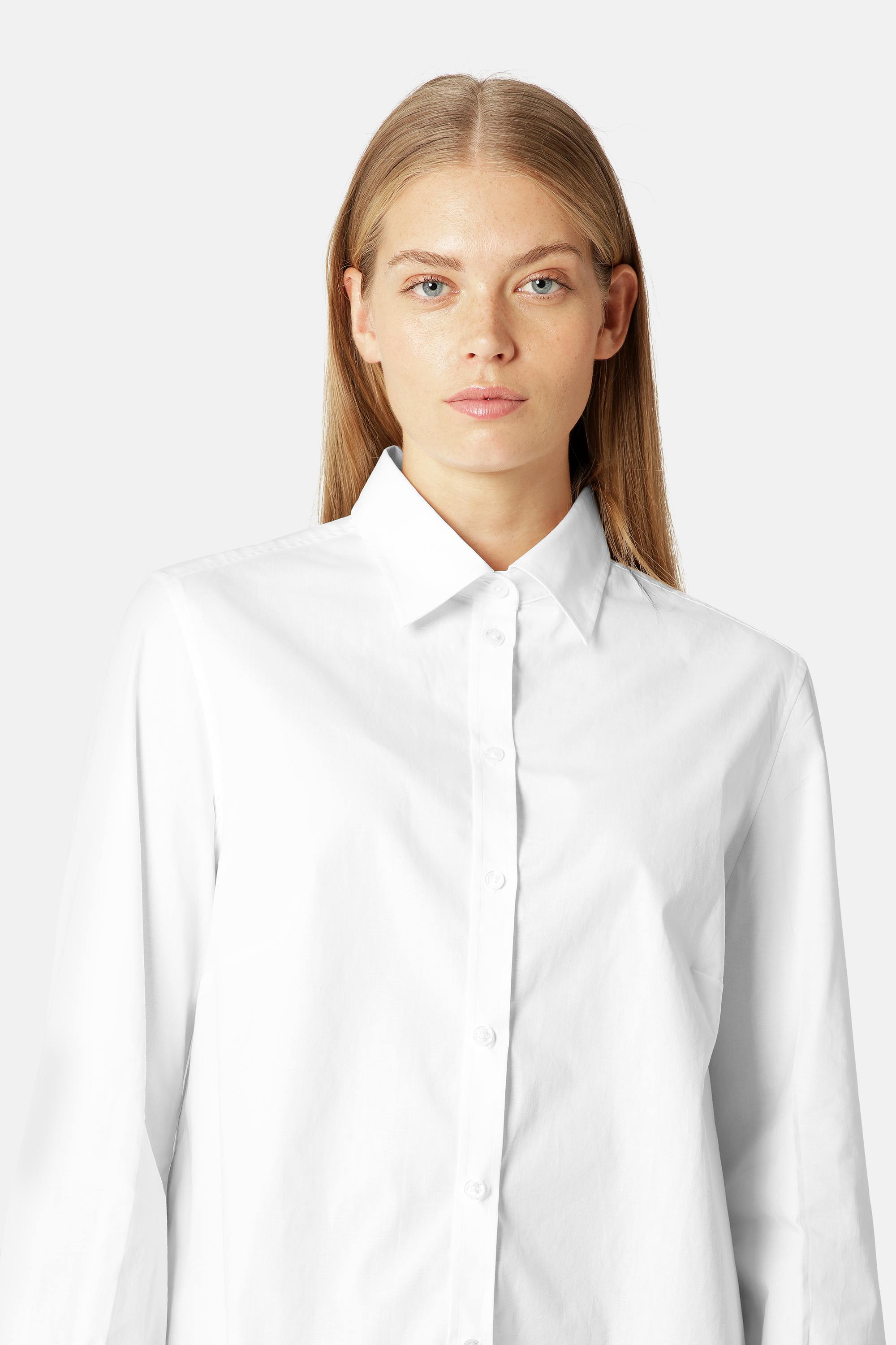 Shirt Flowy Back - White