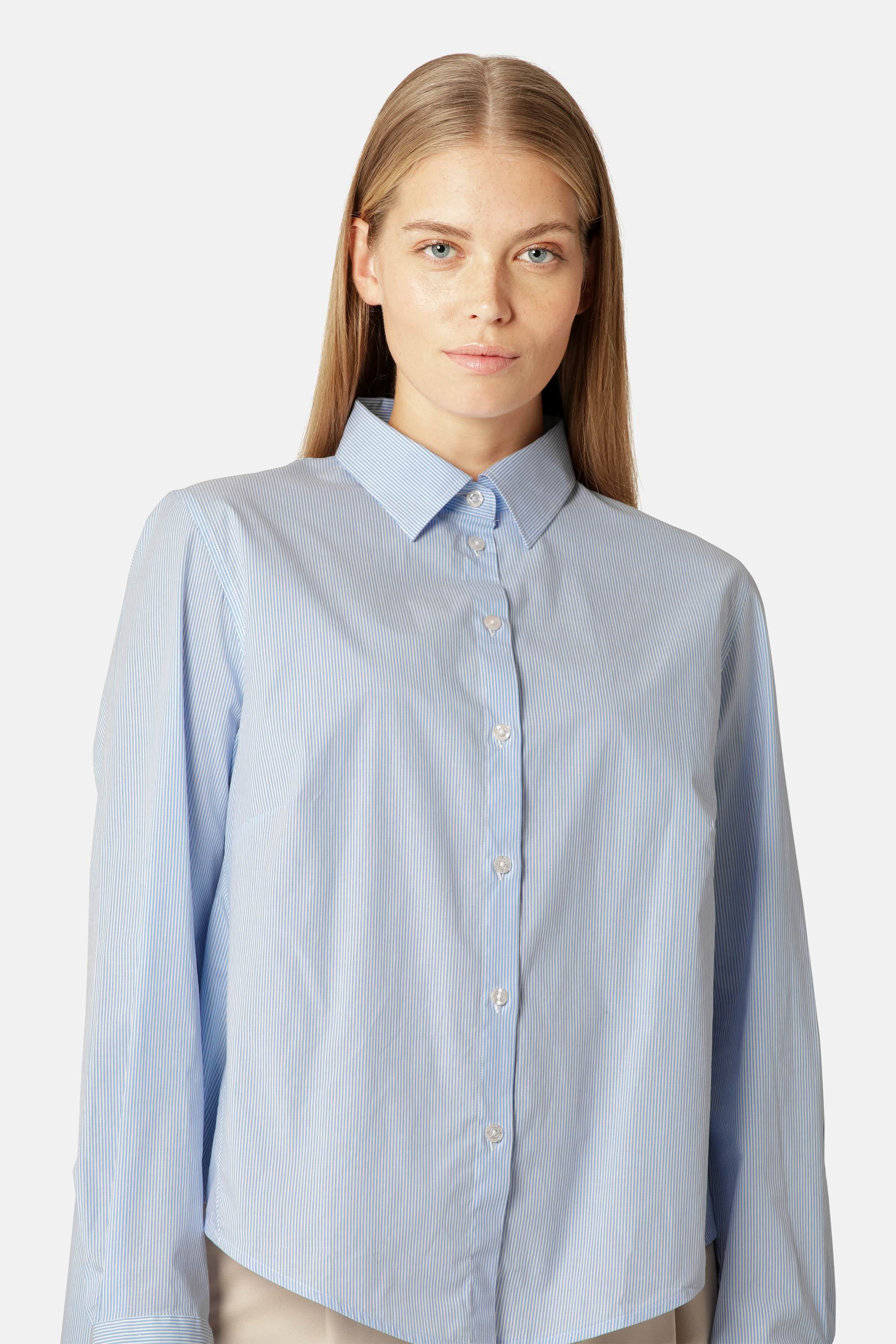 Shirt Flowy Back Stripes - Heather