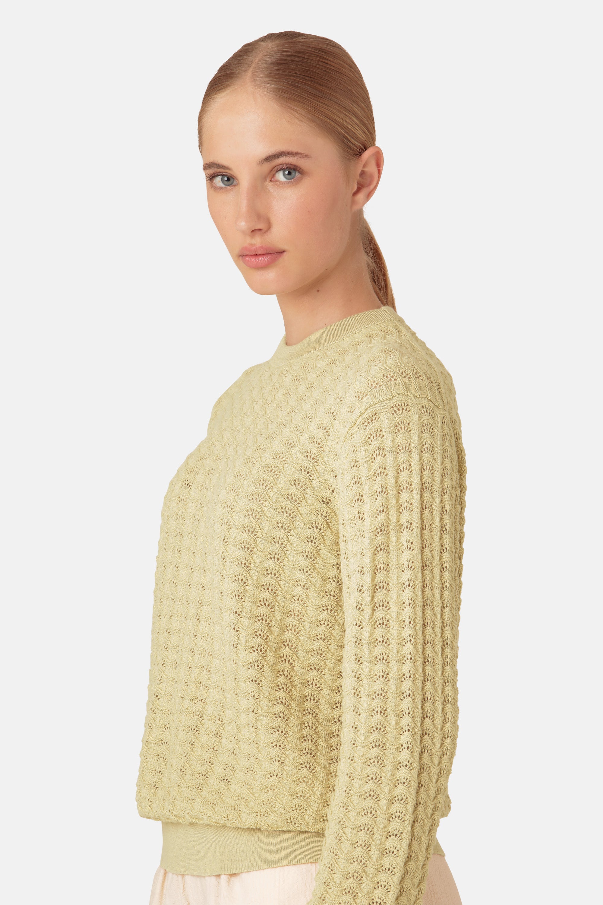 Ilse Jacobsen Hornbæk Miscellaneous Crew Neck Clothes 459 Olive Grass