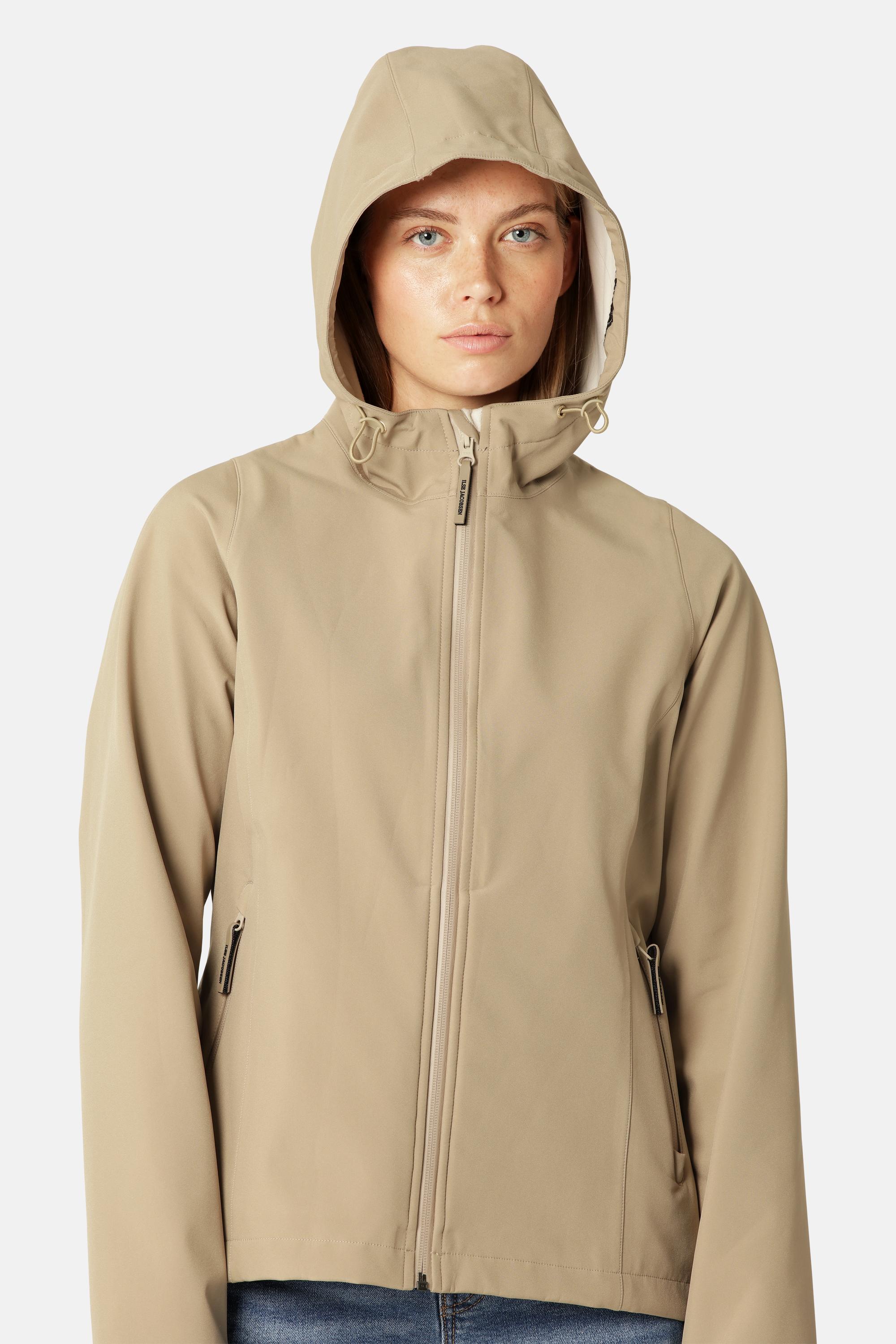 Short Softshell Raincoat - Greige