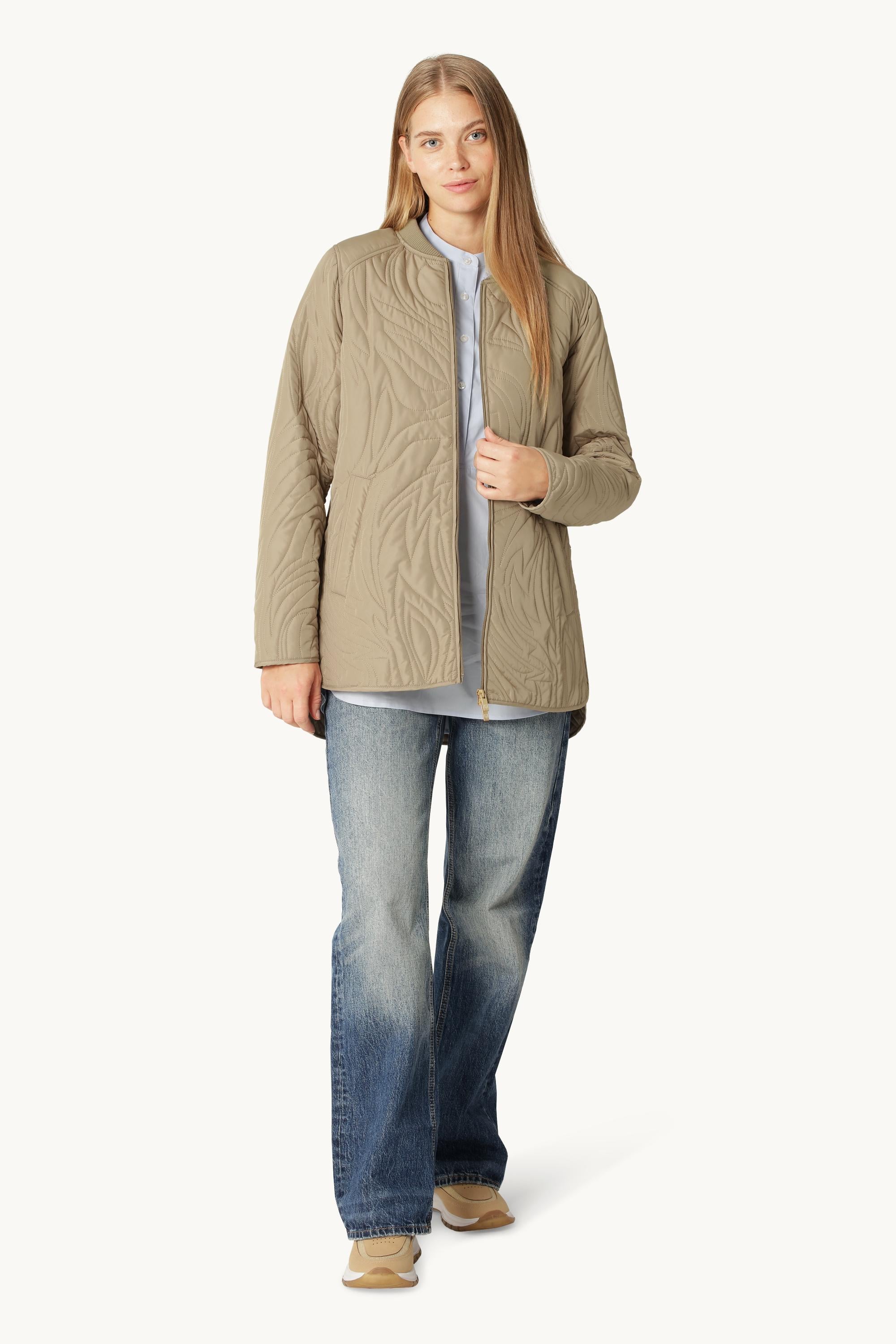 Short Quilt Jacket - Greige