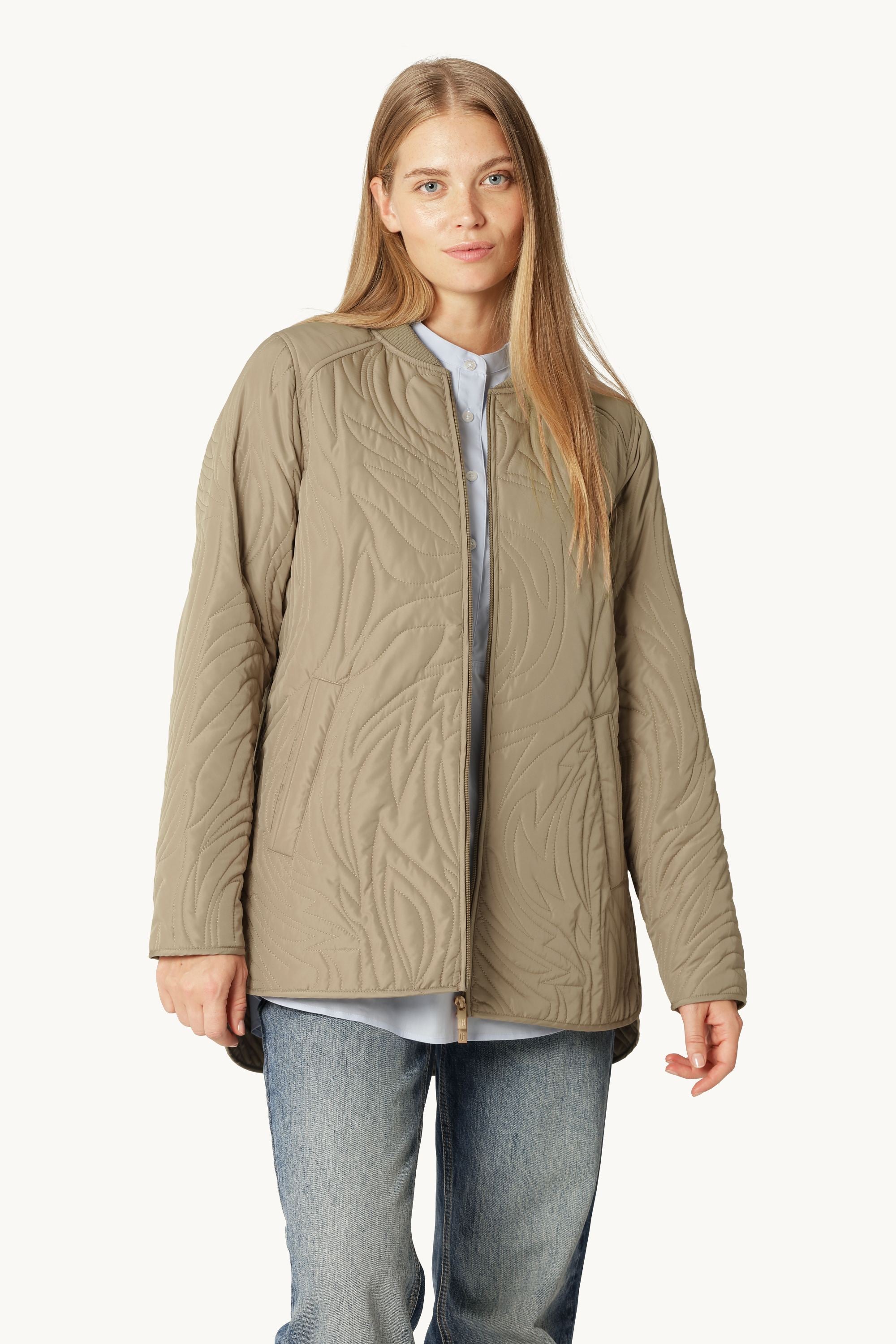 ジャケット・アウター Domingo QUILTING LONG COAT Short Quilt Jacket - Greige