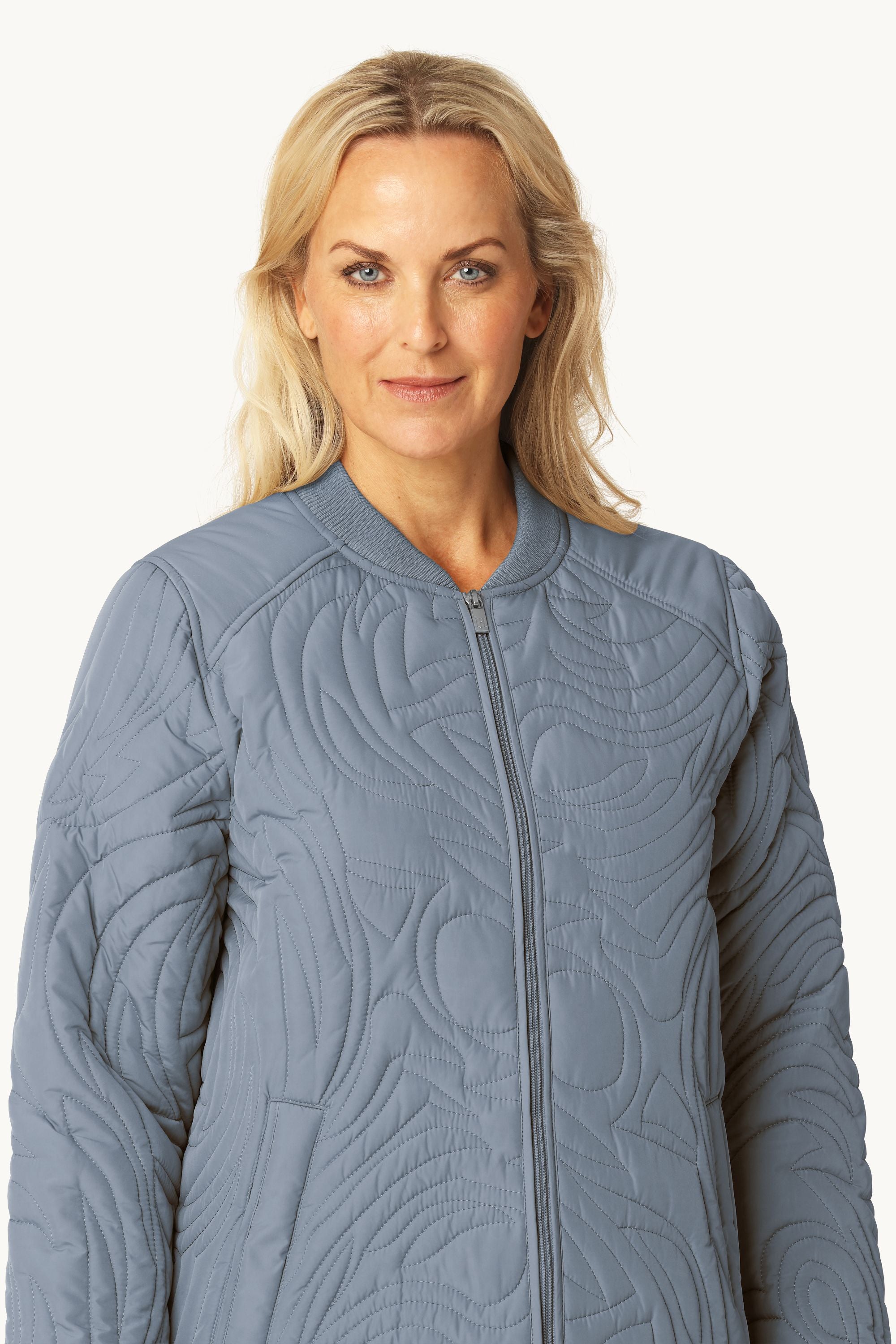 Quilt Jacket - Grey Blue