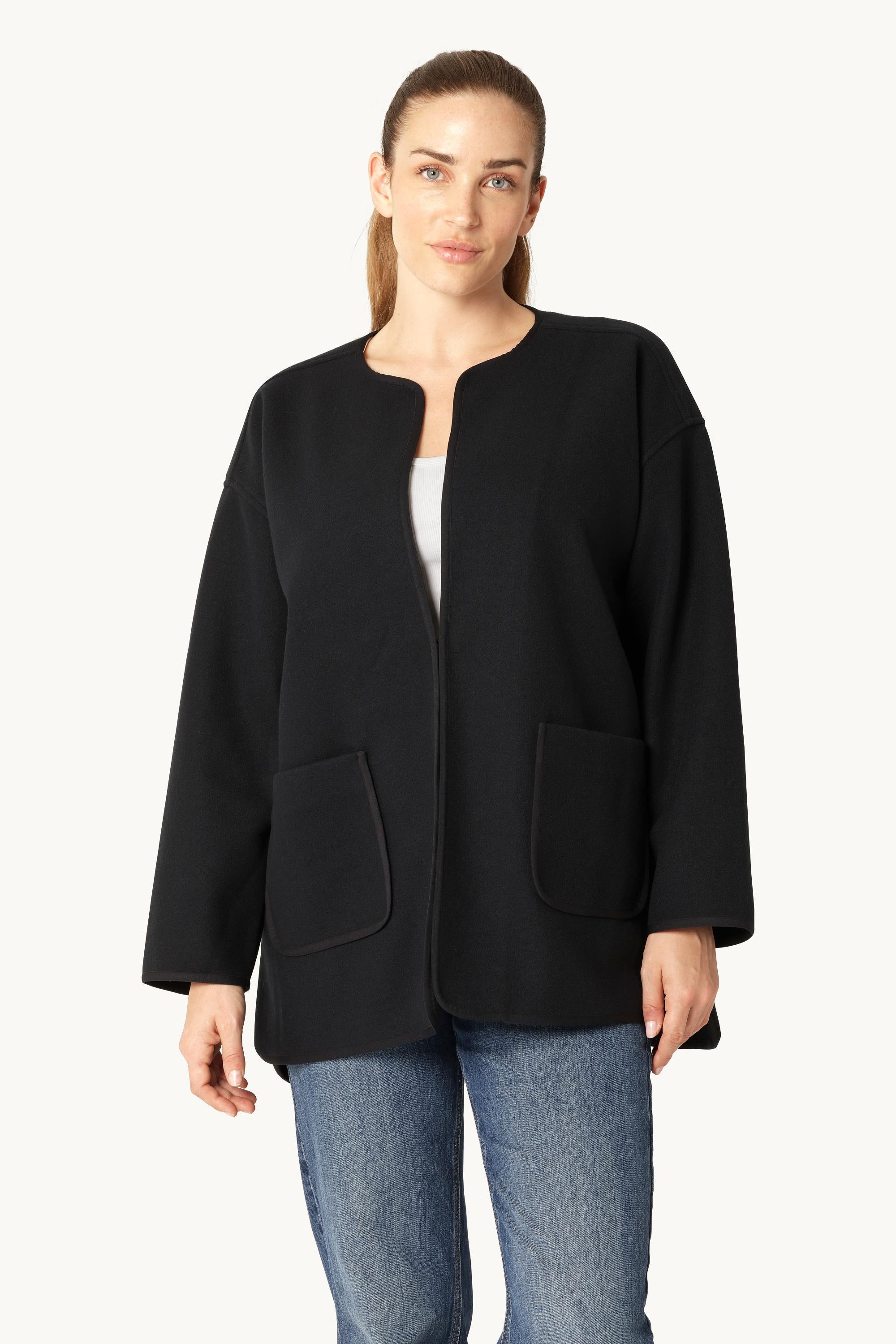 Felted Casual Jacket - Dark Indigo