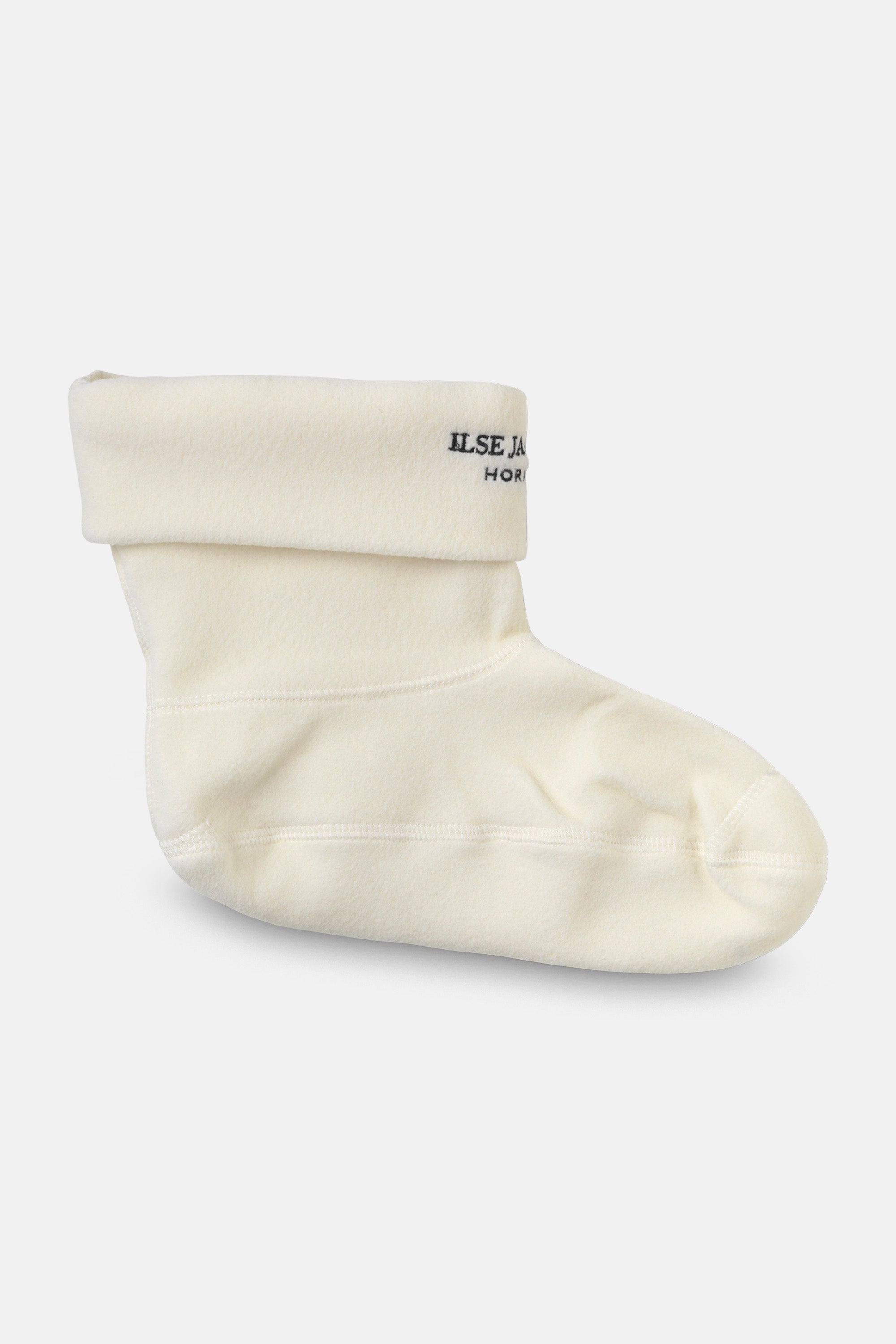 Ilse Jacobsen Hornbæk Footwear Fleece socks for RUB2 Short Rainboots Socks 120001 Creme Black