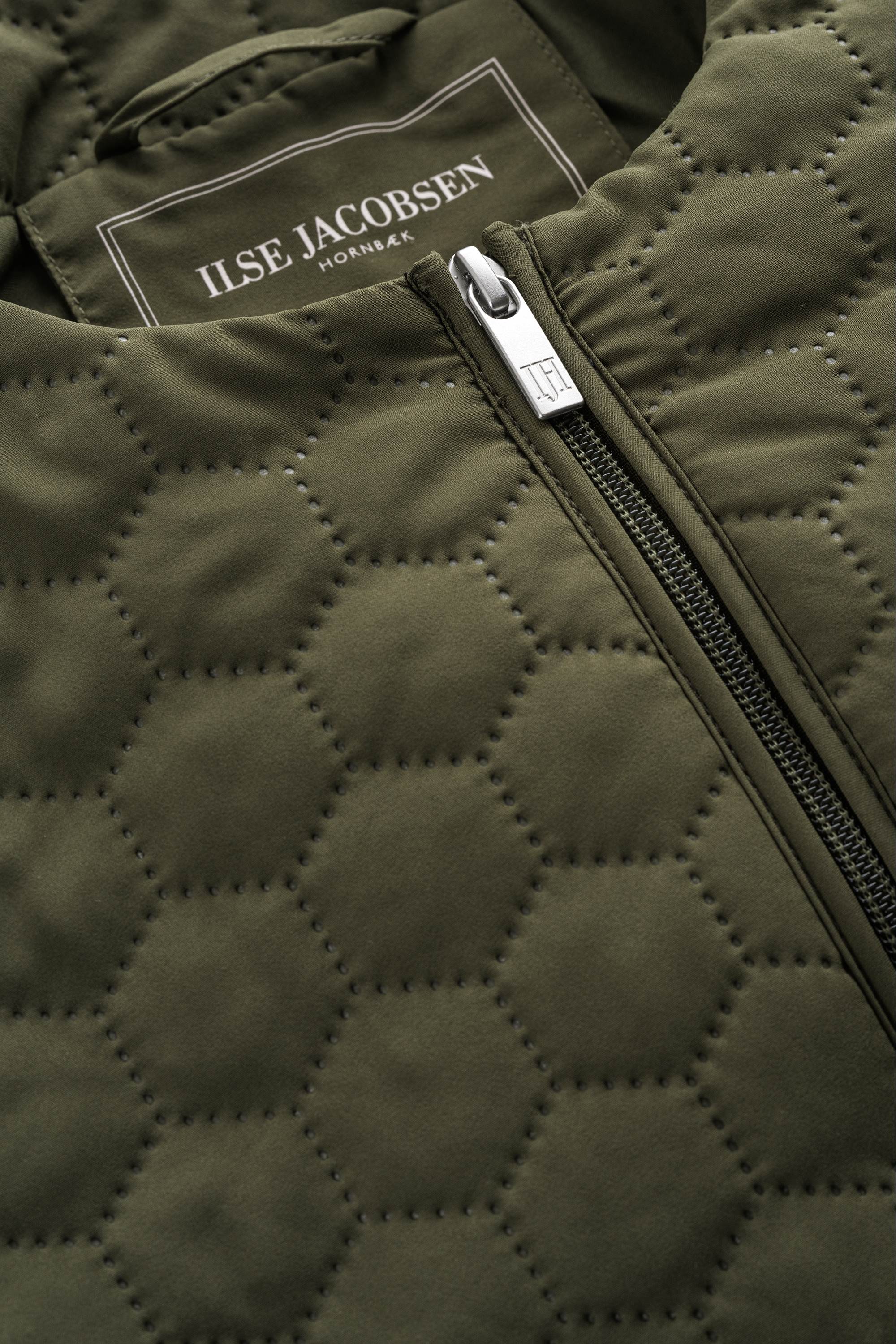 Short Quilted Jacket - Olive Night