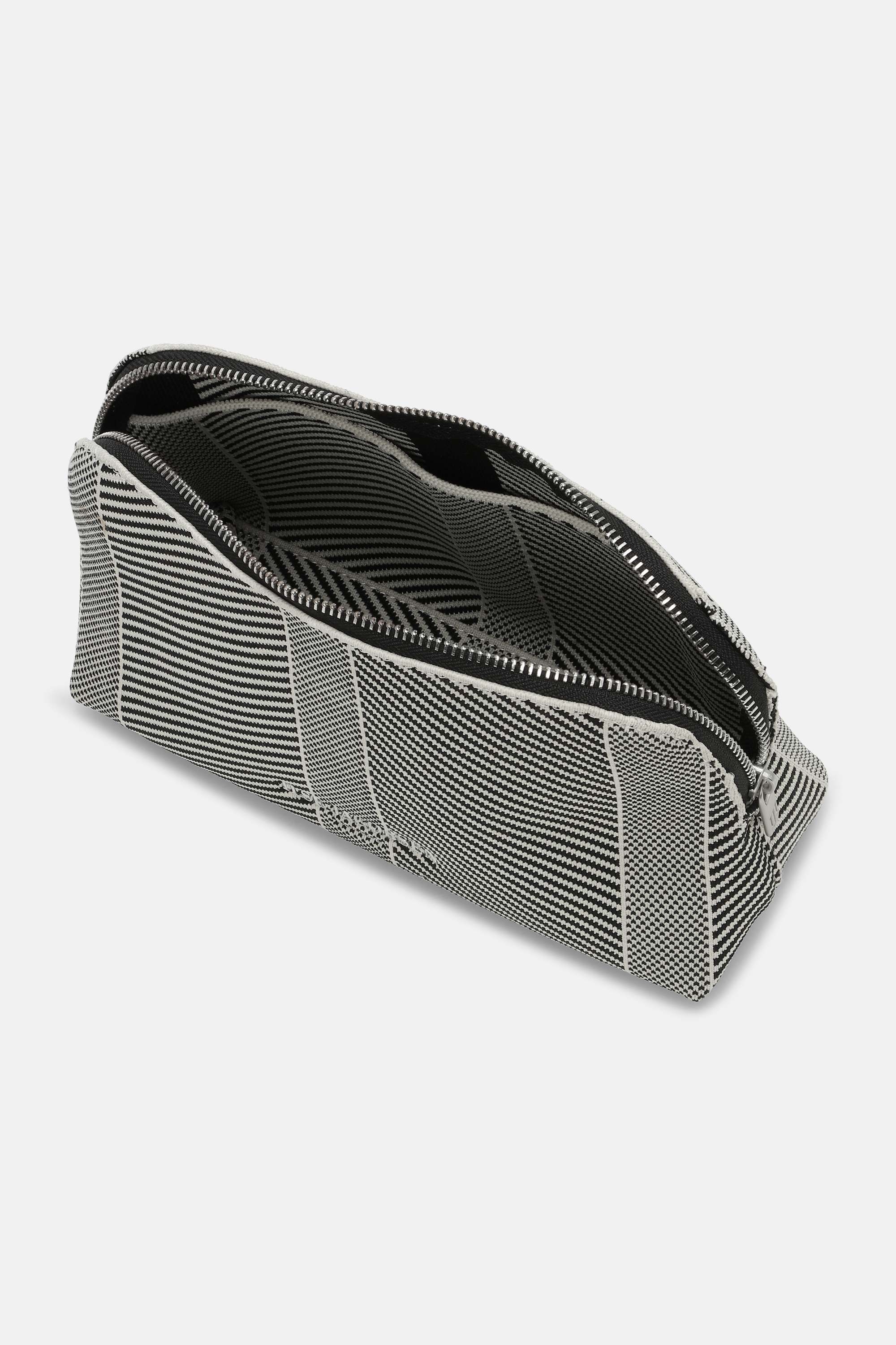 Knitted Makeup Bag - Milk Creme Black