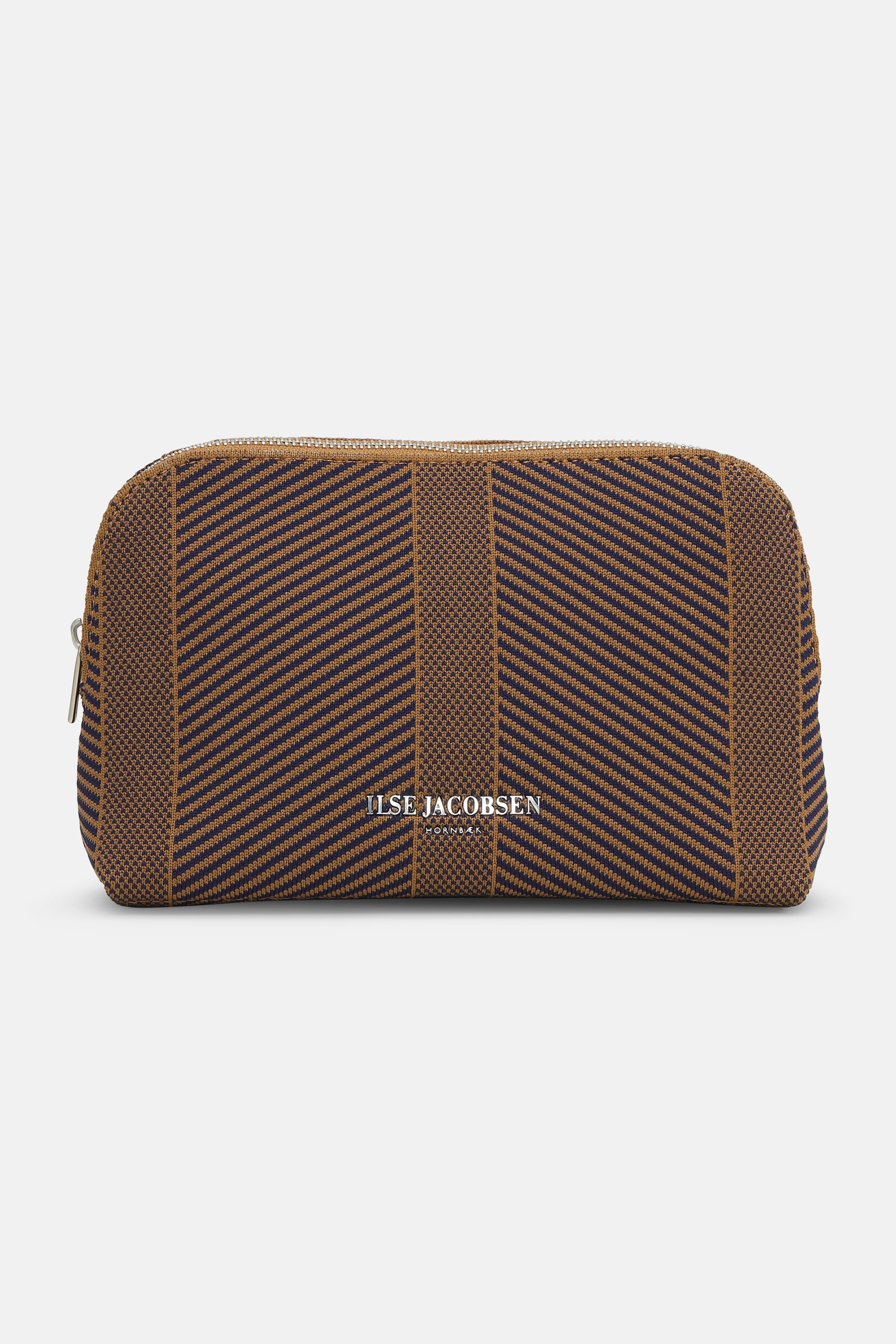 Knitted Makeup Bag - Dark Indigo Buckthorn Brown