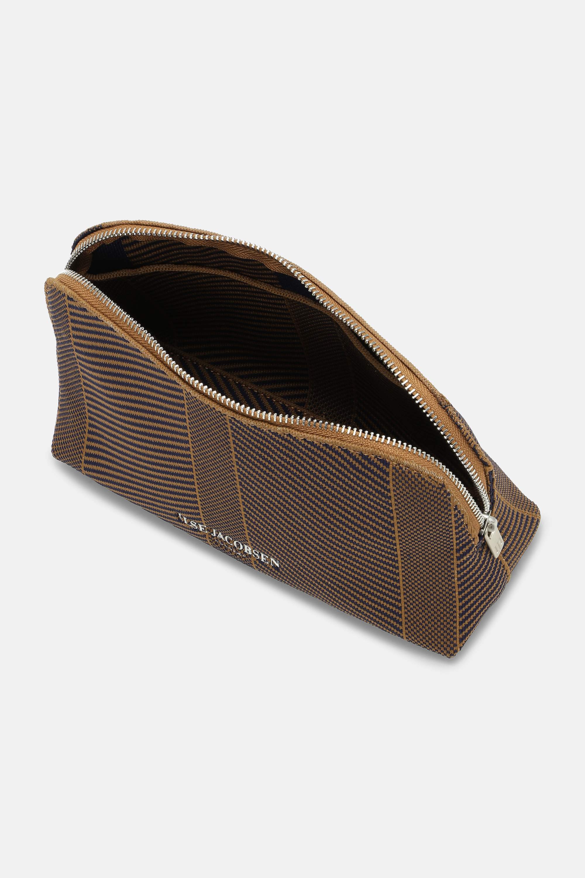 Knitted Makeup Bag - Dark Indigo Buckthorn Brown