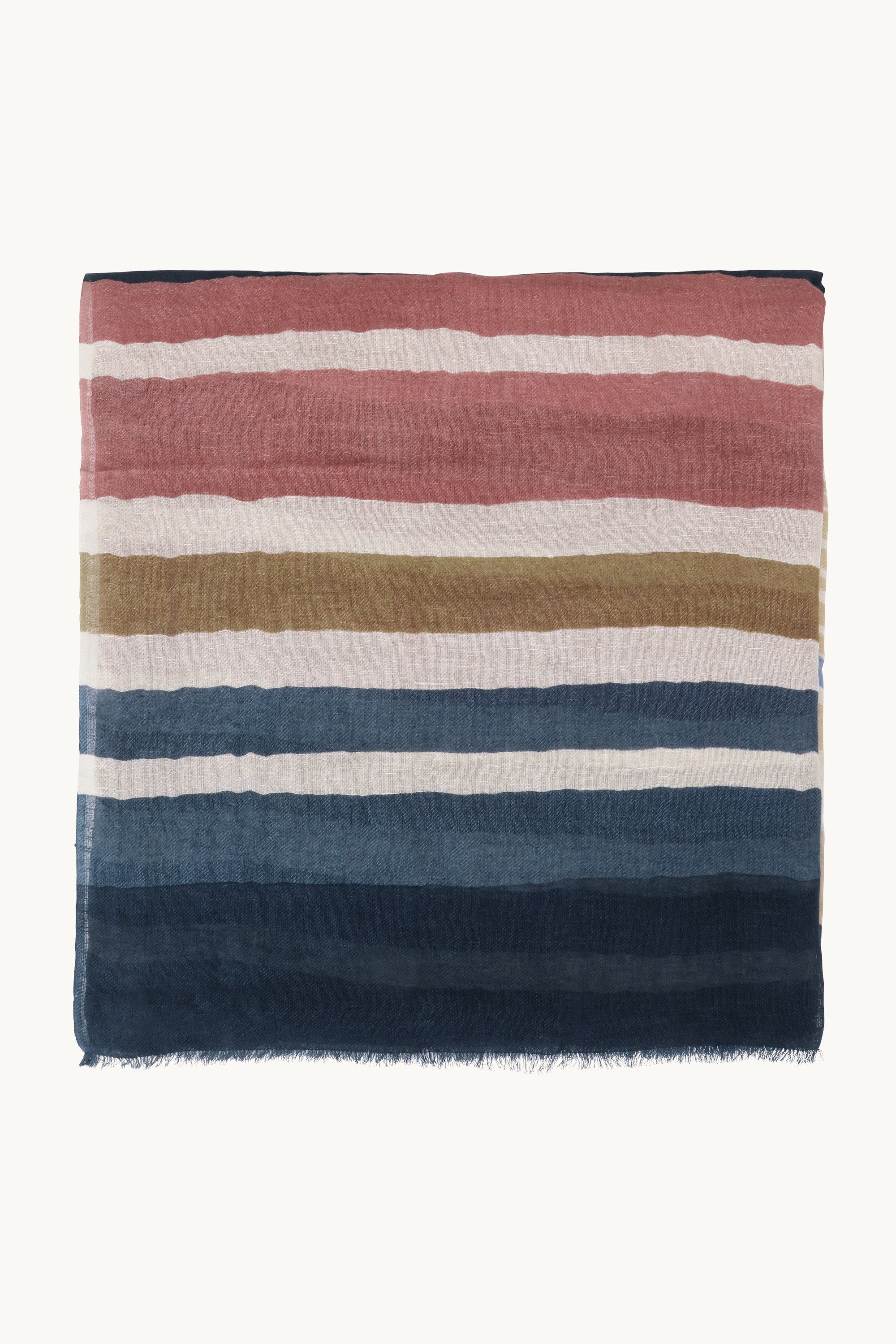 Striped Scarf - Beige Organic Stripe