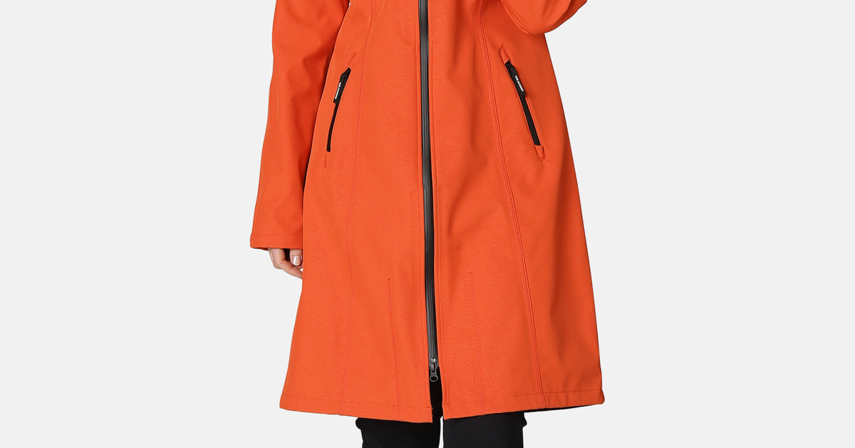 Long Raincoat - Warm Orange